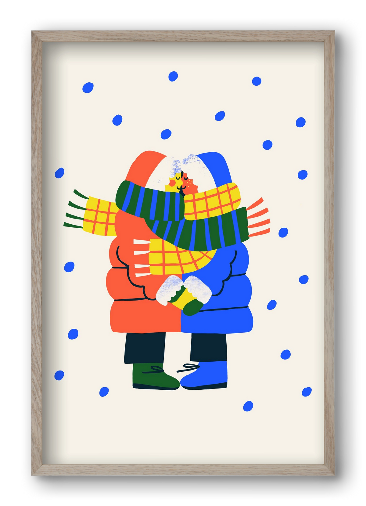 Winter Love, 40x60 cm (40x60 cm), Tölgy keret