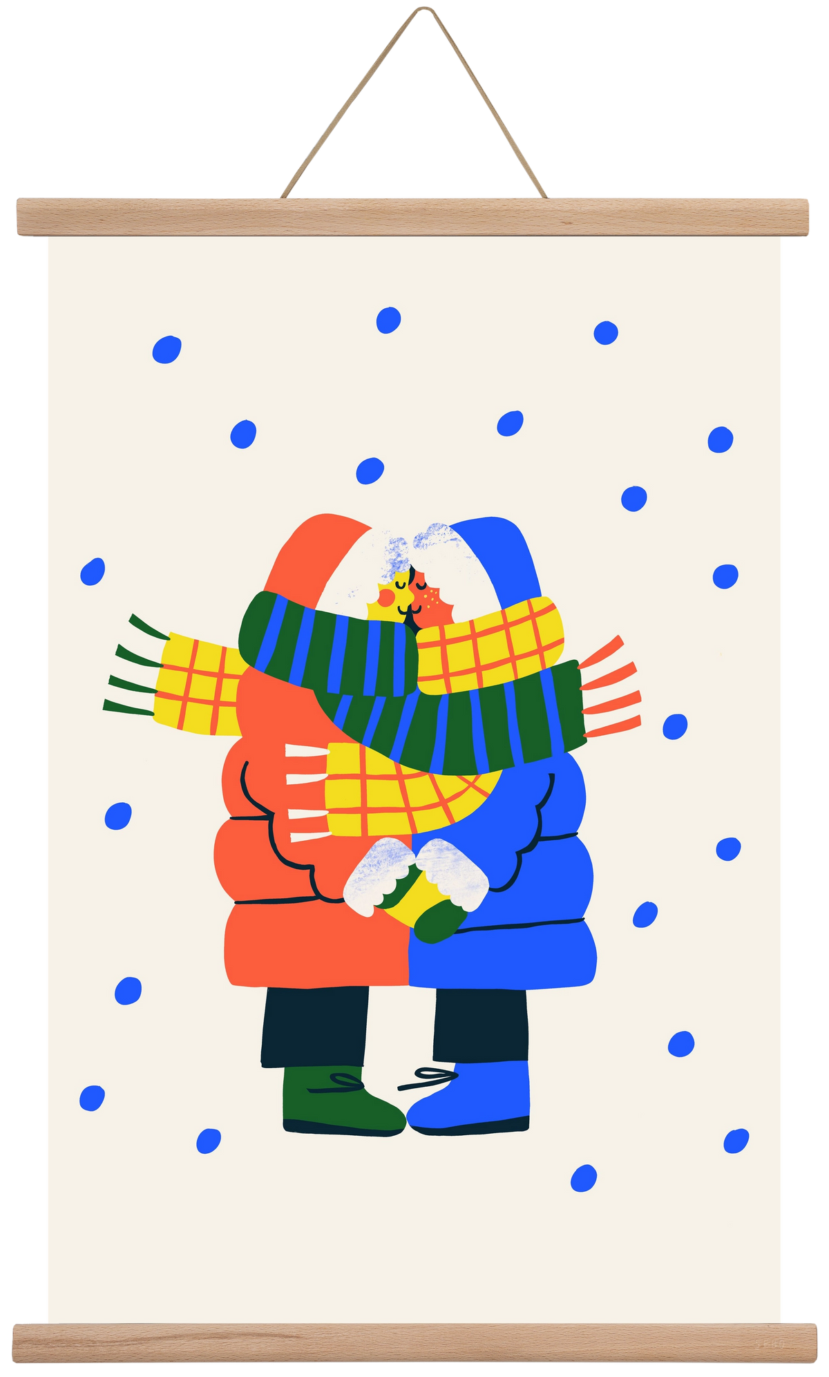 Winter Love, 40x60 cm (40x60 cm), Tölgy akasztó