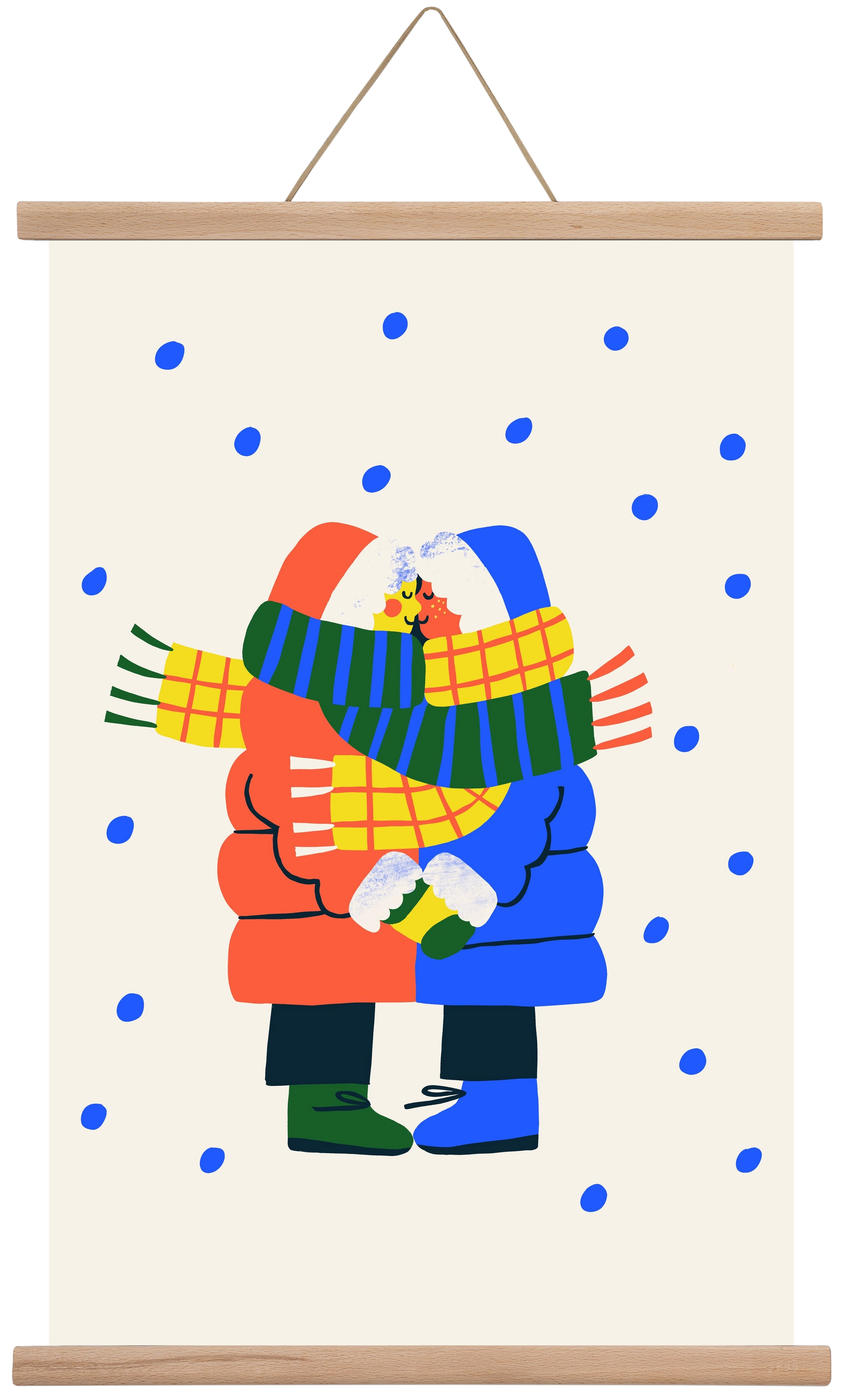 Winter Love, 40x60 cm (40x60 cm), Tölgy akasztó