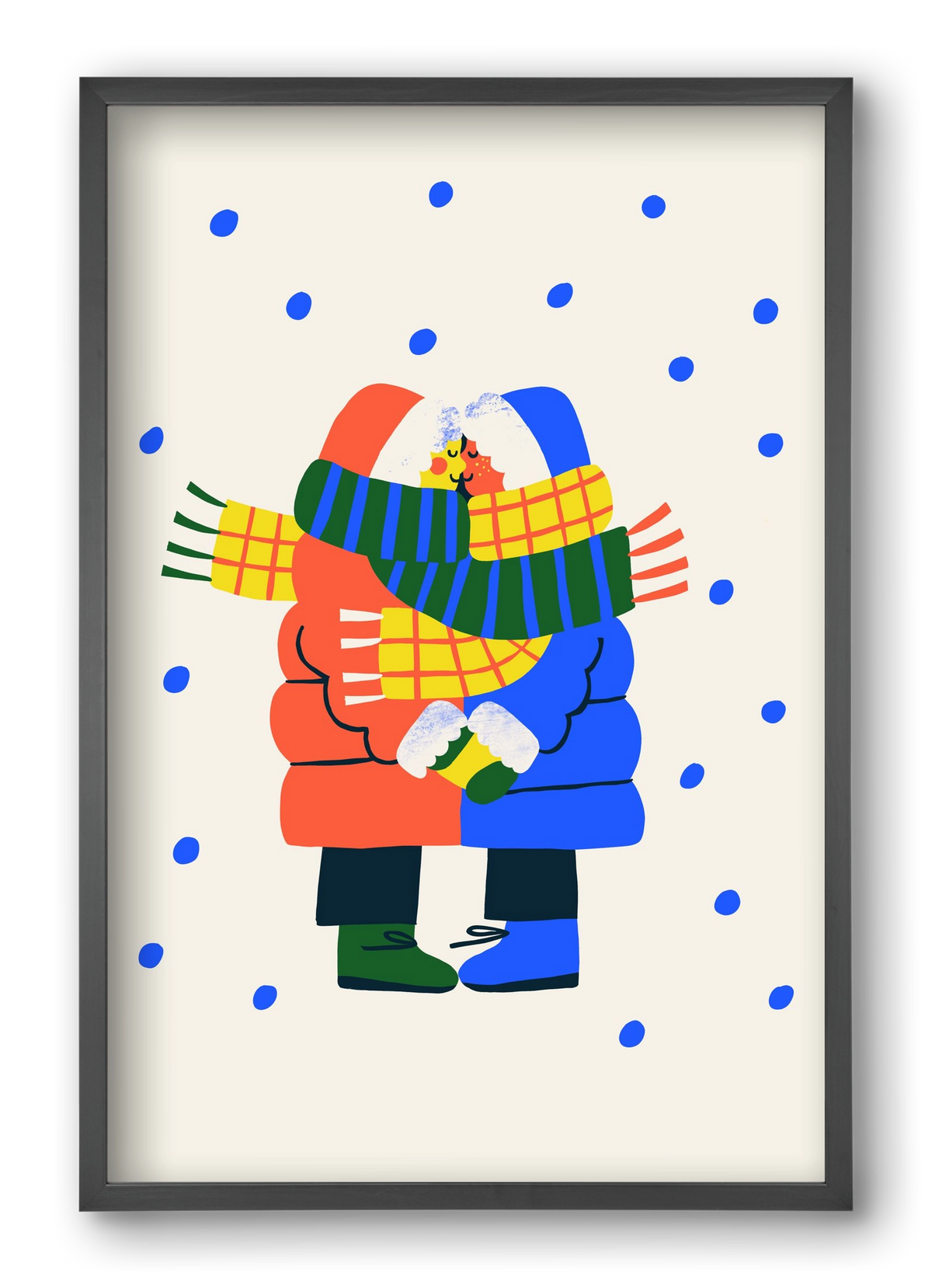 Winter Love, 40x60 cm (40x60 cm), Fekete keret