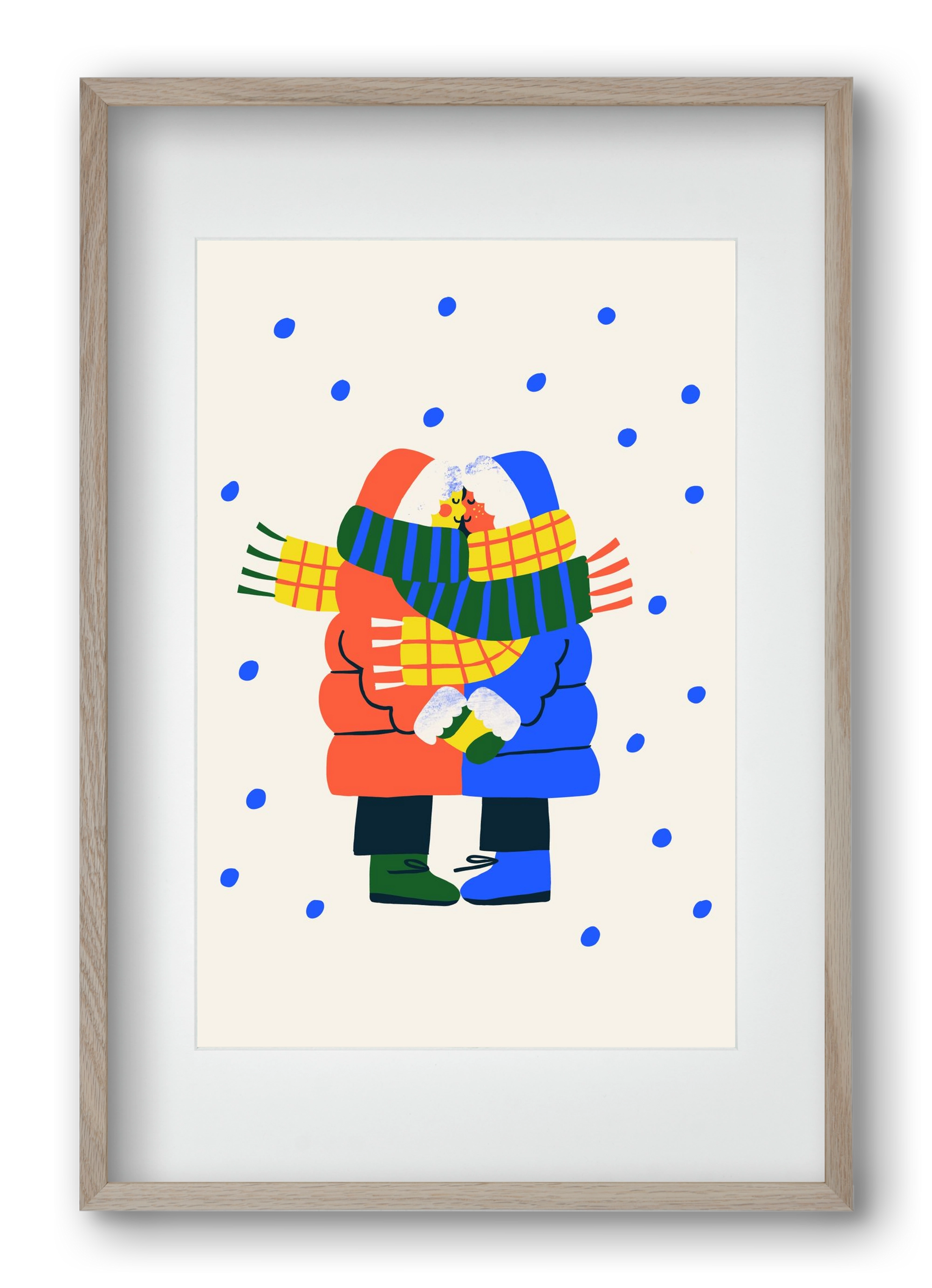 Winter Love, 40x60 cm (30x45 cm), Tölgy keret, paszpartuval