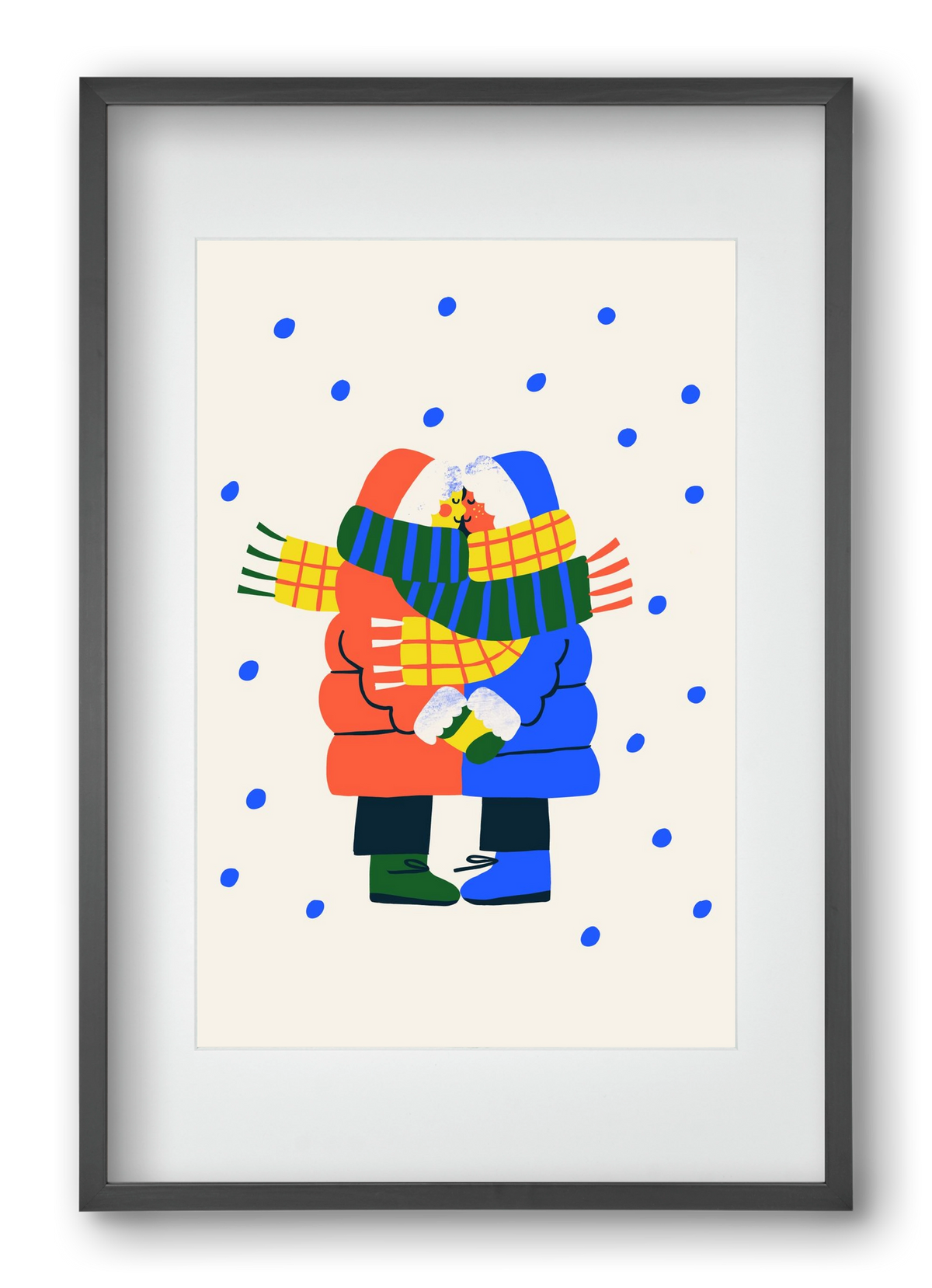 Winter Love, 40x60 cm (30x45 cm), Fekete keret, paszpartuval