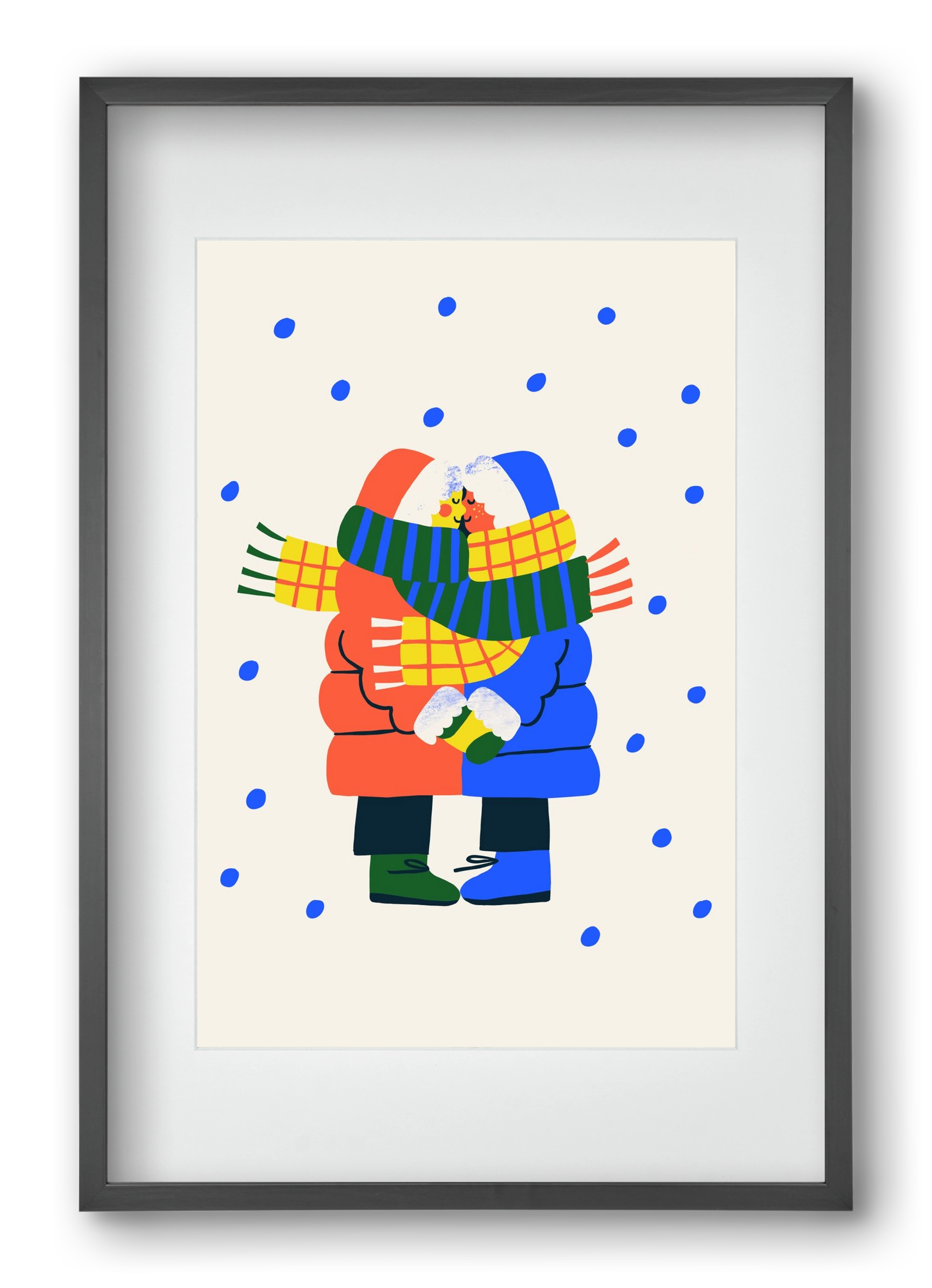 Winter Love, 40x60 cm (30x45 cm), Fekete keret, paszpartuval