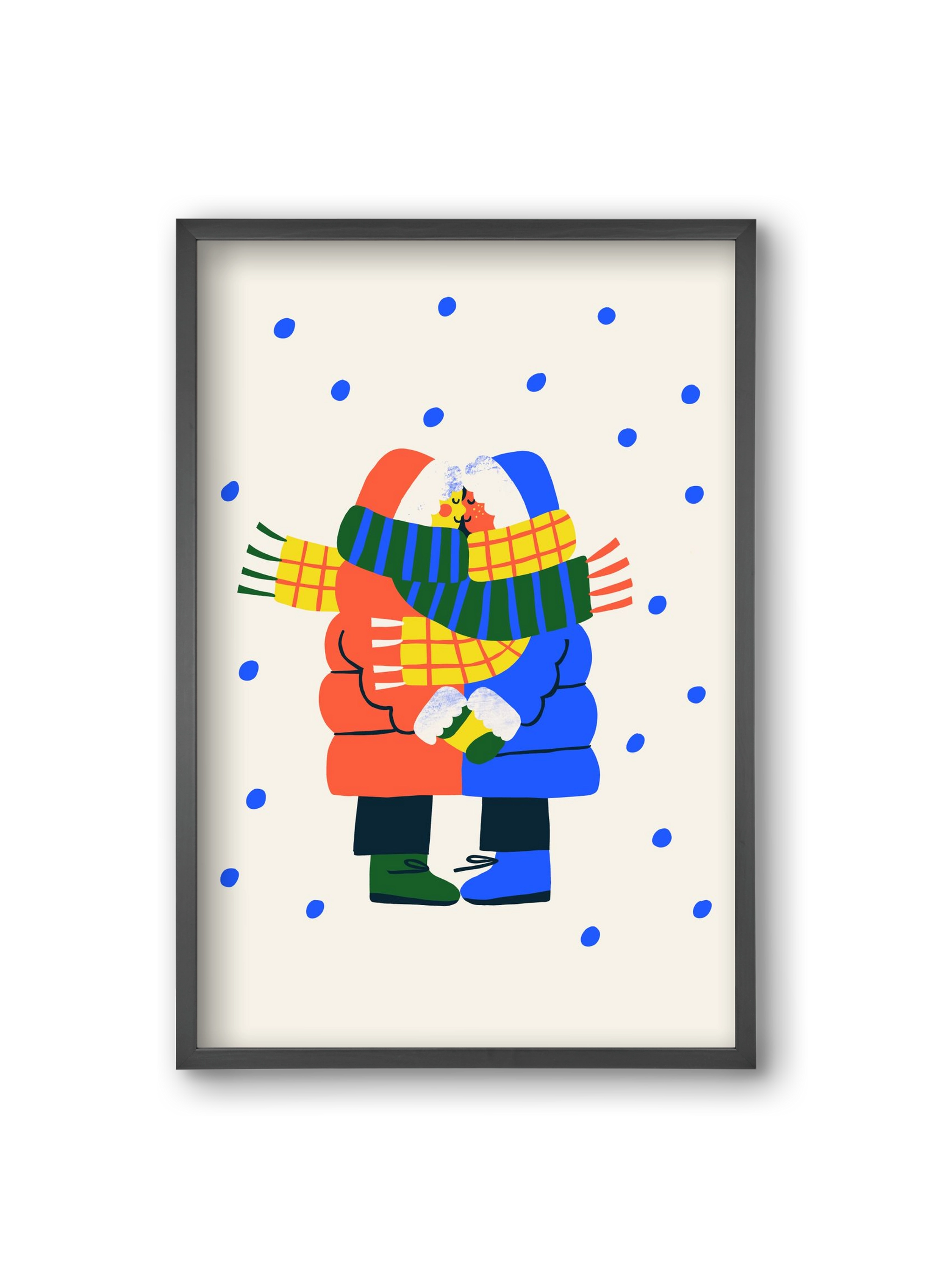 Winter Love, 20x30 cm (20x30 cm), Fekete keret