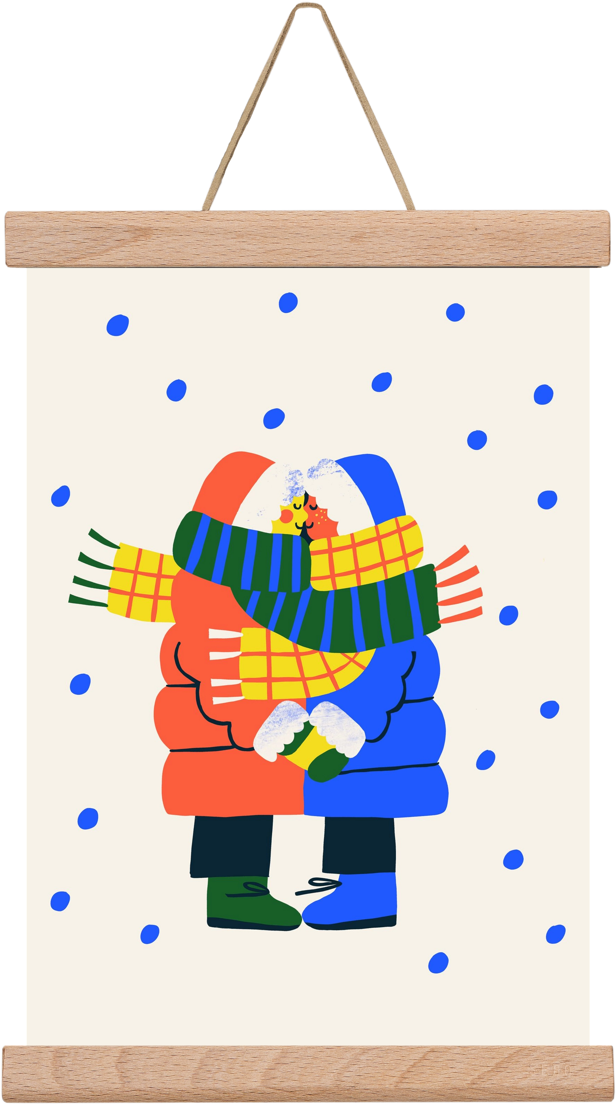 Winter Love, 20x30 cm (20x30 cm), Tölgy akasztó
