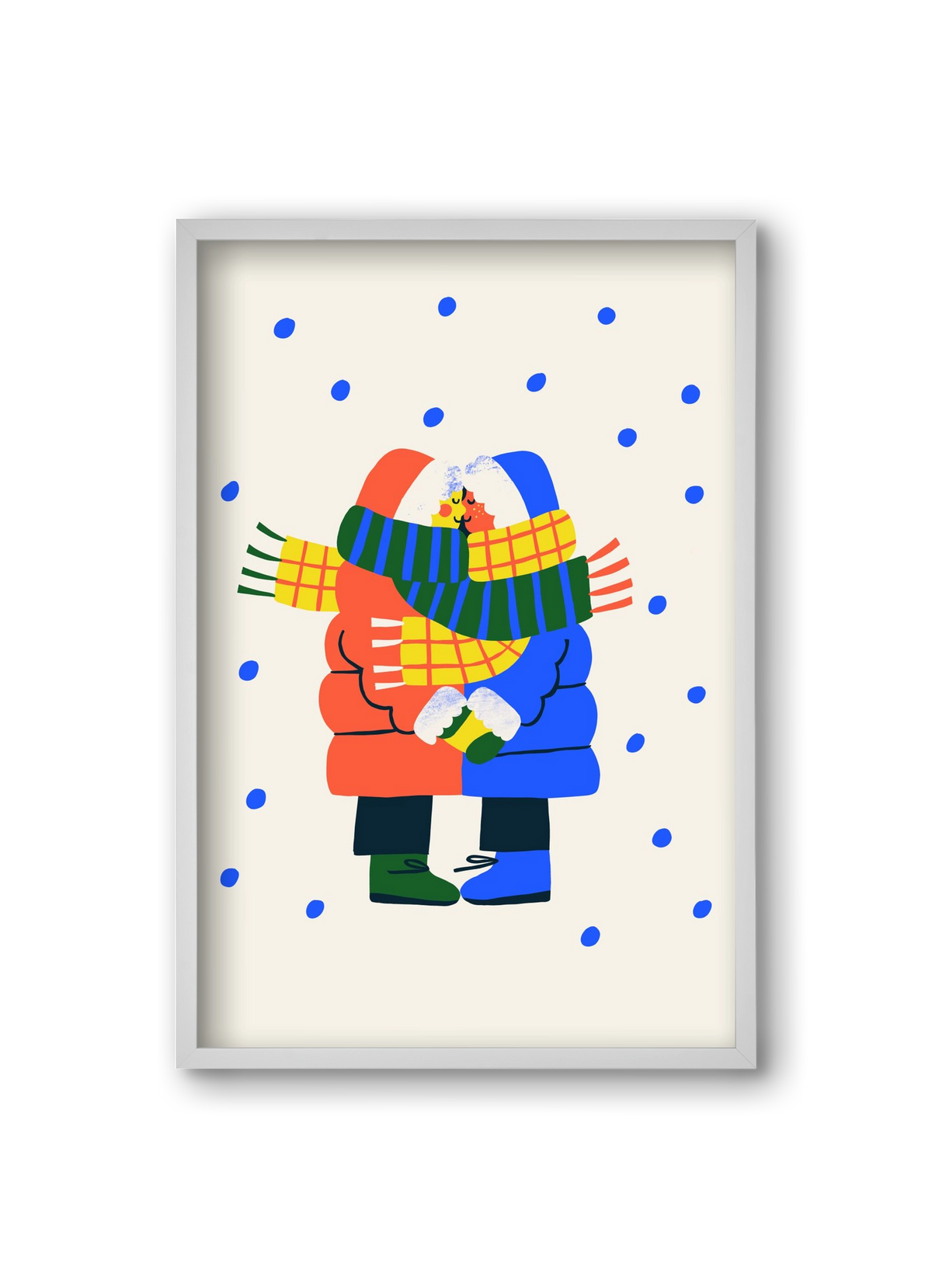 Winter Love, 20x30 cm (20x30 cm), Fehér keret