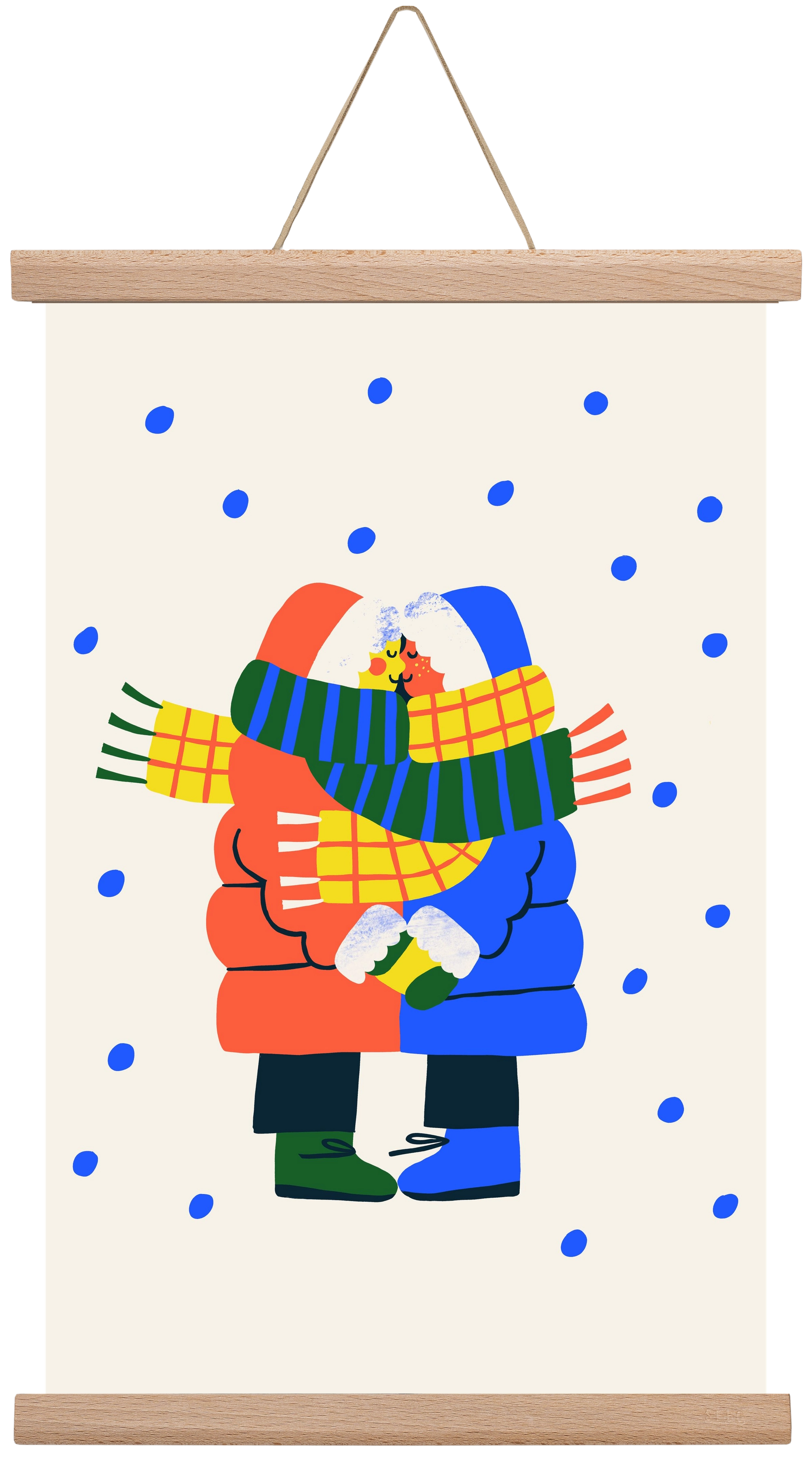 Winter Love, 30x45 cm (30x45 cm), Tölgy akasztó