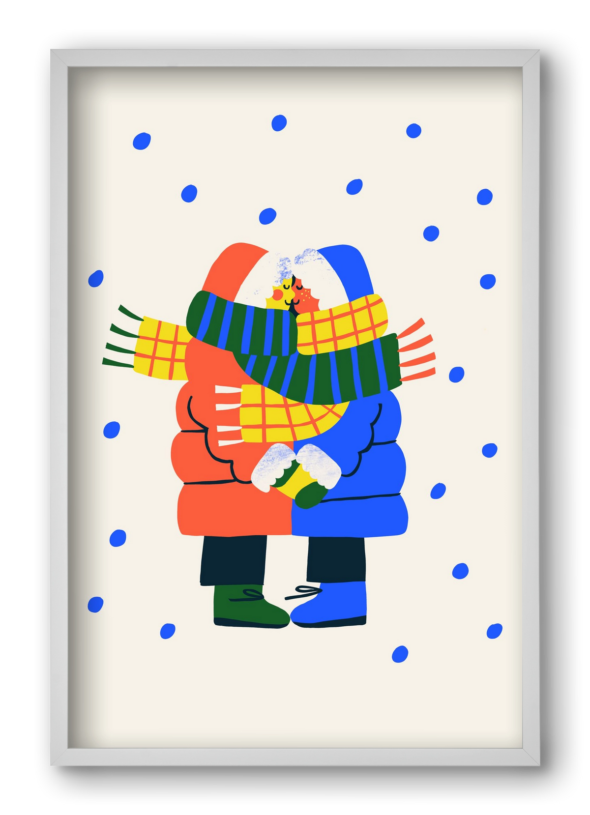 Winter Love, 40x60 cm (40x60 cm), Fehér keret
