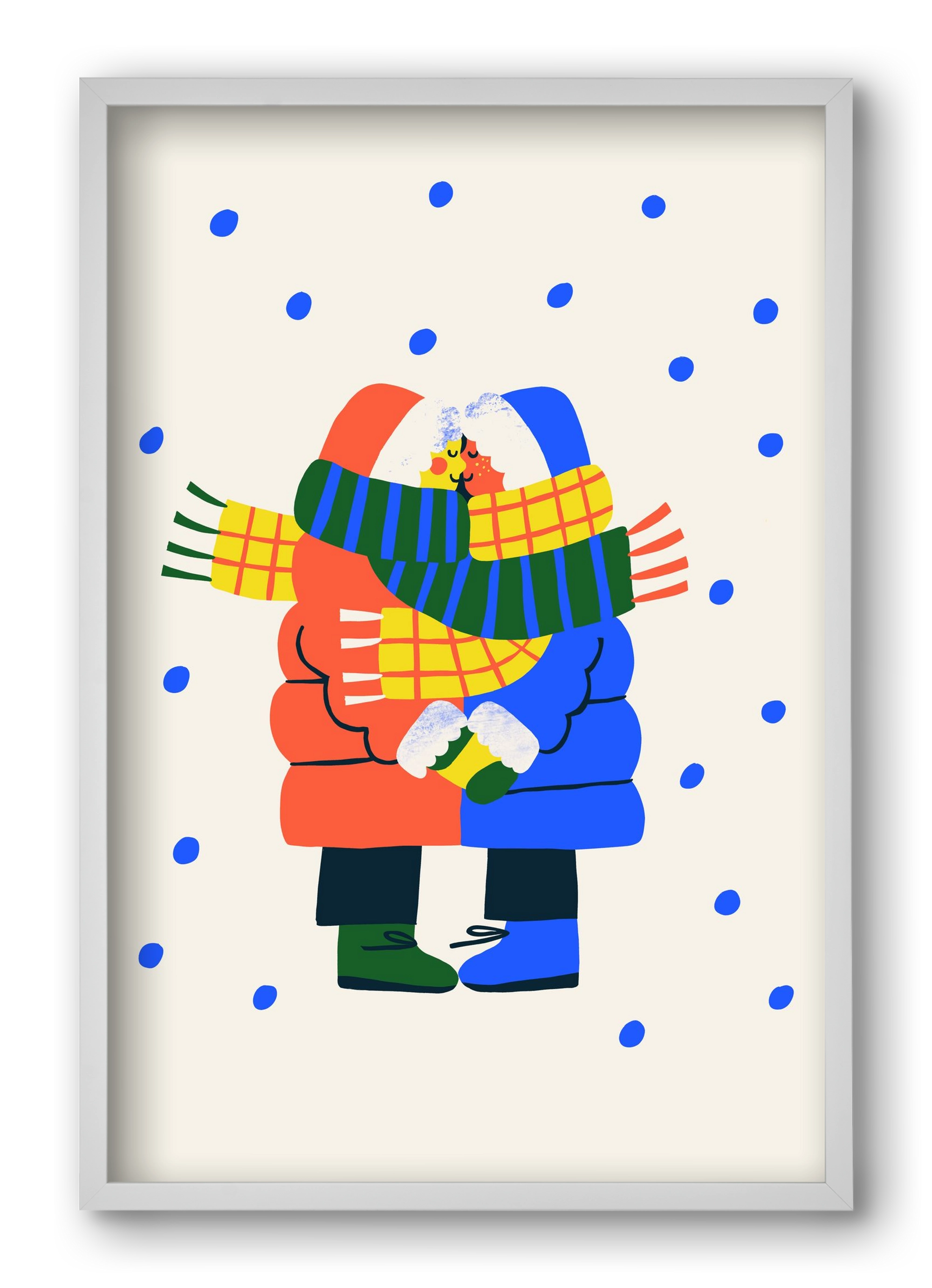 Winter Love, 40x60 cm (40x60 cm), Fehér keret