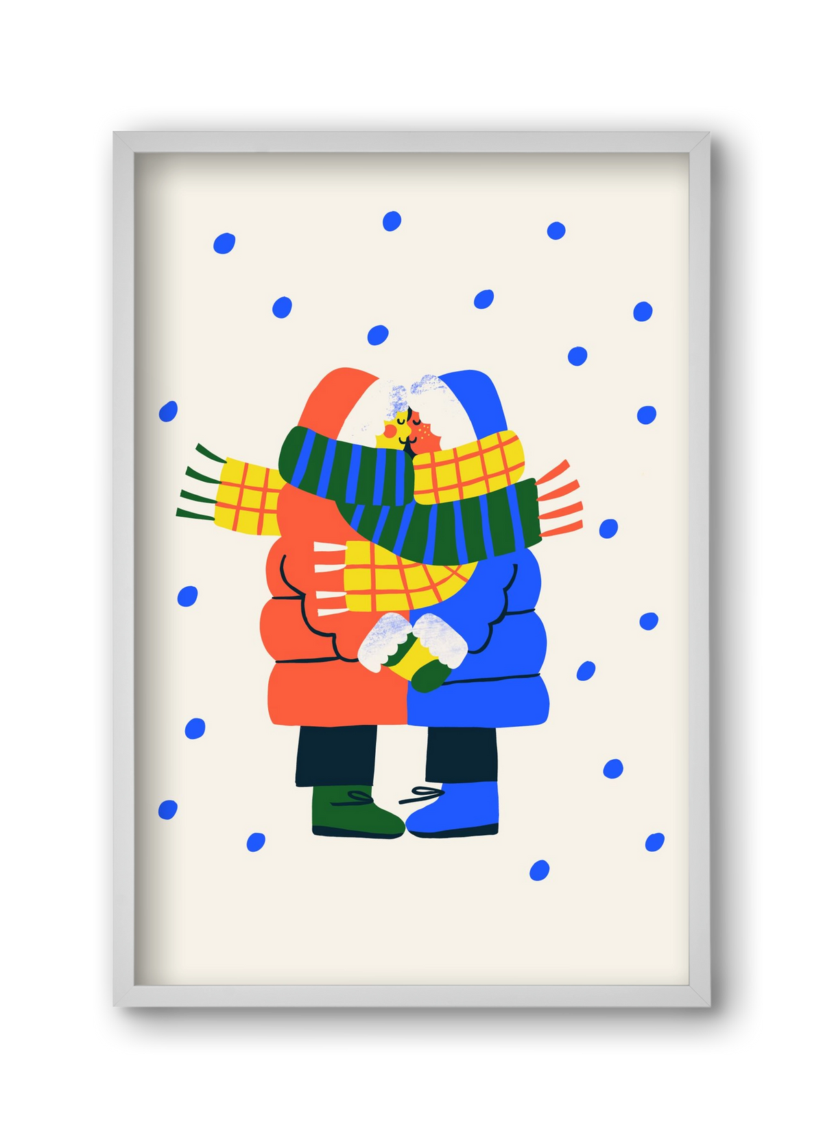 Winter Love, 30x45 cm (30x45 cm), Fehér keret