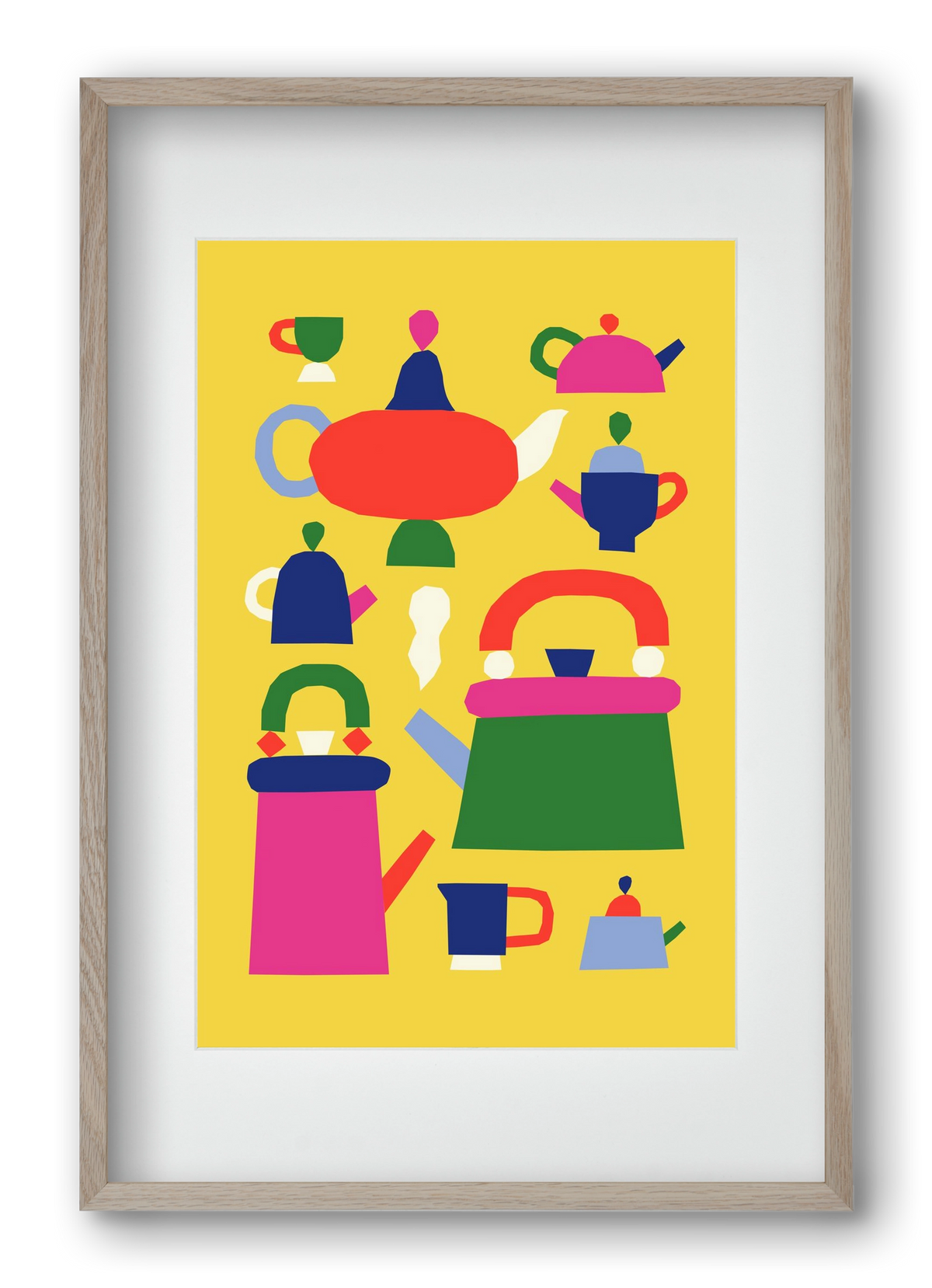 Tea Time, 40x60 cm (30x45 cm), Tölgy keret, paszpartuval