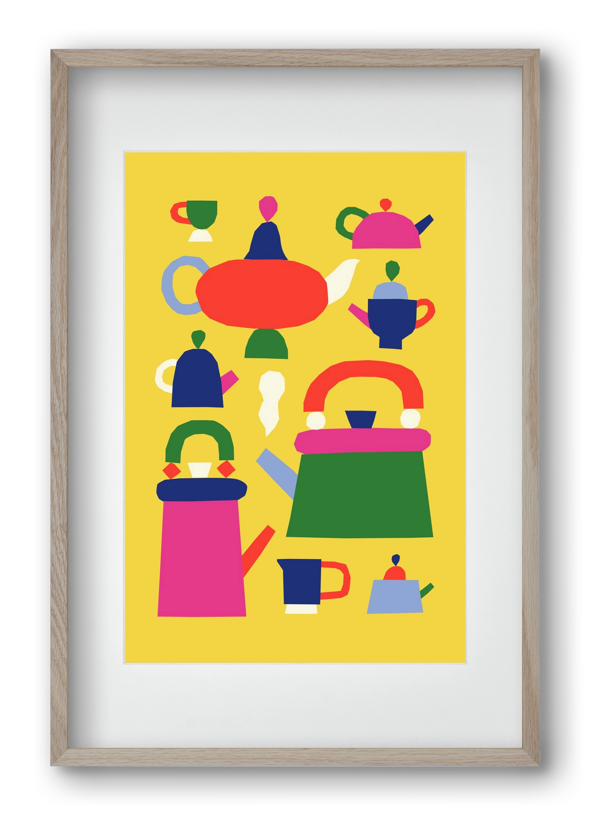 Tea Time, 40x60 cm (30x45 cm), Tölgy keret, paszpartuval