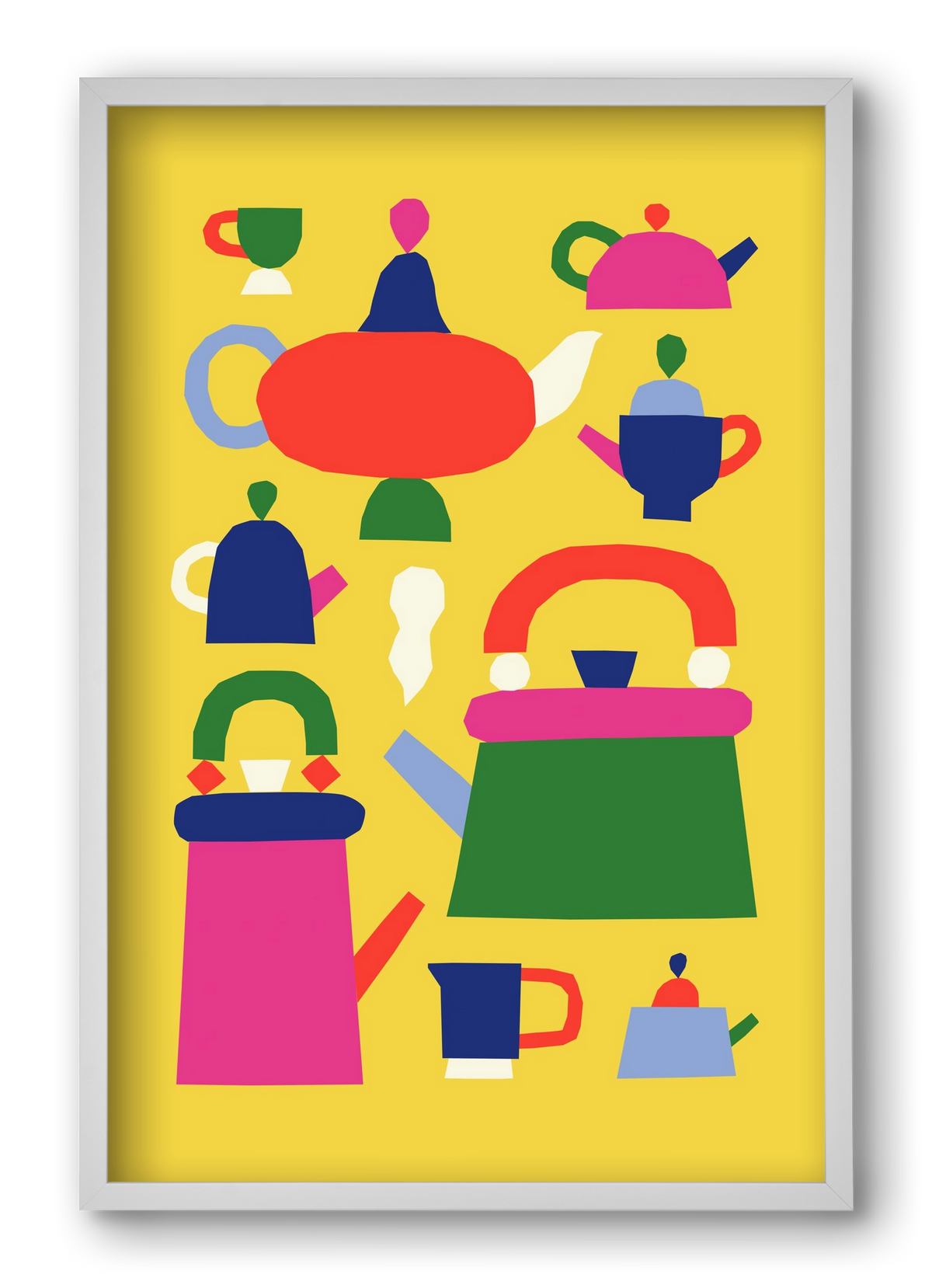 Tea Time, 40x60 cm (40x60 cm), Fehér keret