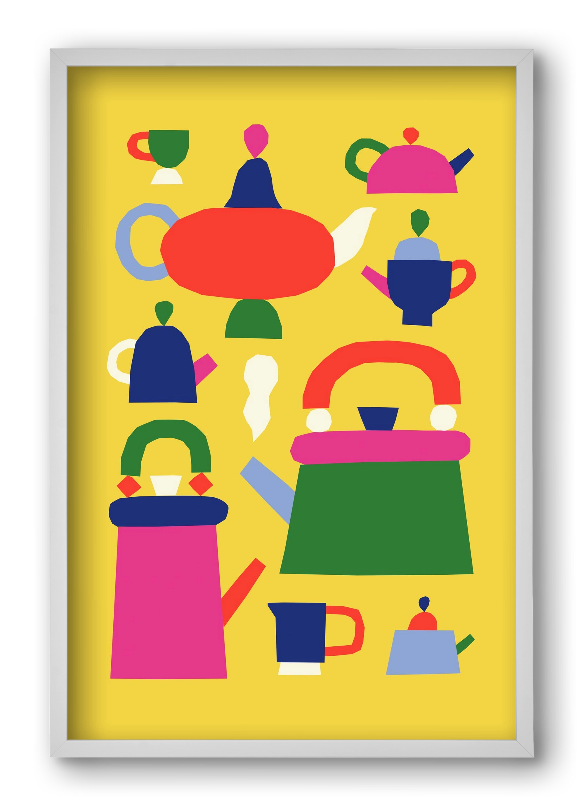 Tea Time, 40x60 cm (40x60 cm), Fehér keret