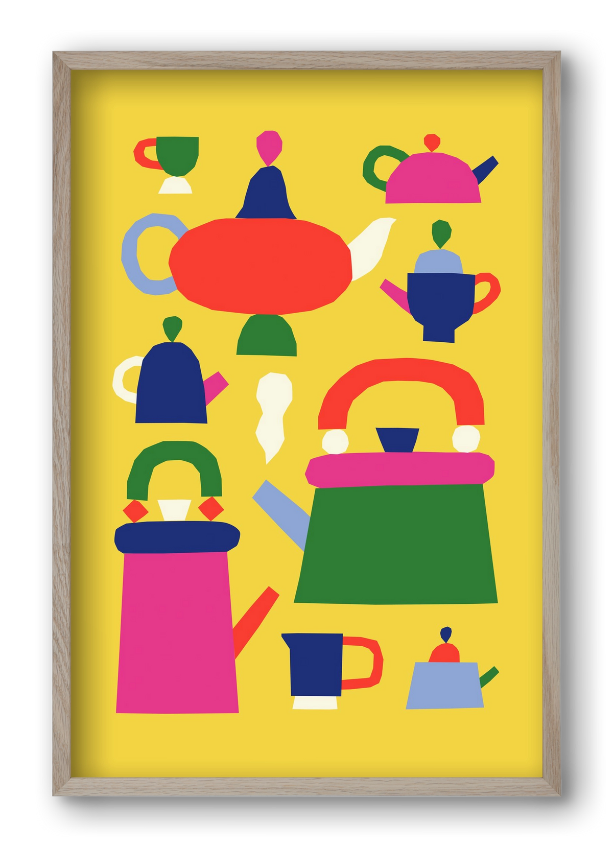 Tea Time, 40x60 cm (40x60 cm), Tölgy keret