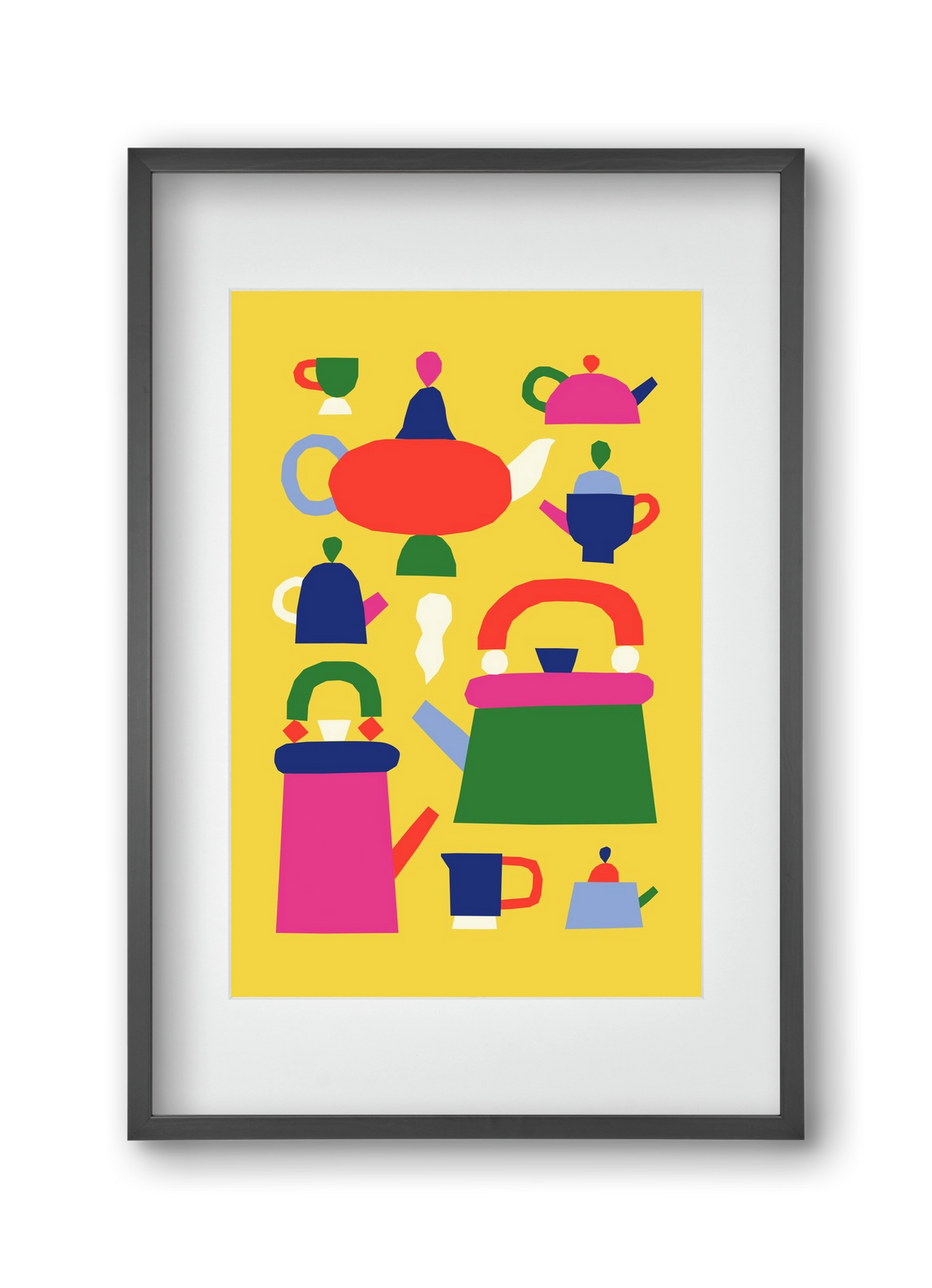 Tea Time, 30x45 cm (20x30 cm), Fekete keret, paszpartuval