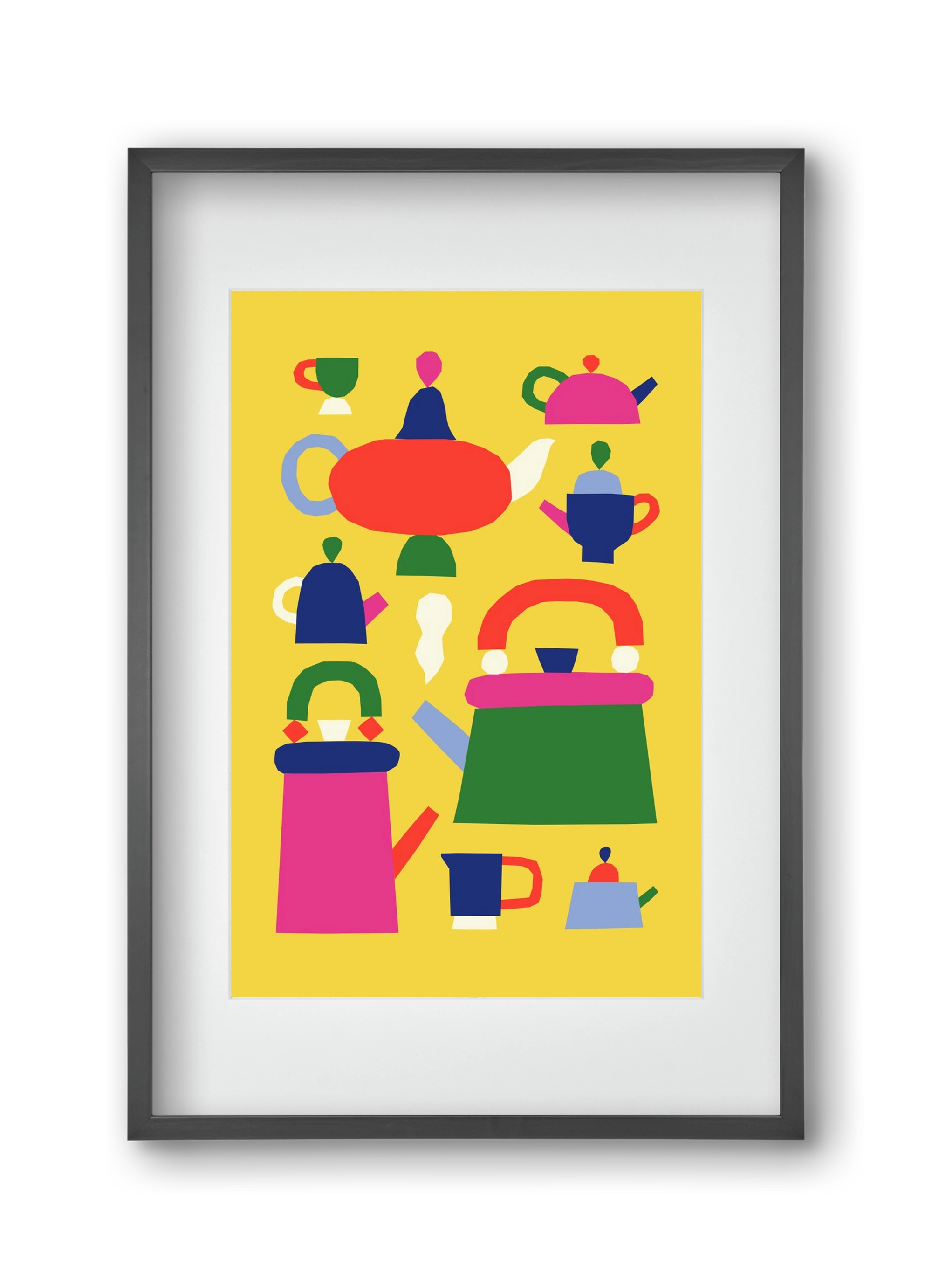 Tea Time, 30x45 cm (20x30 cm), Fekete keret, paszpartuval