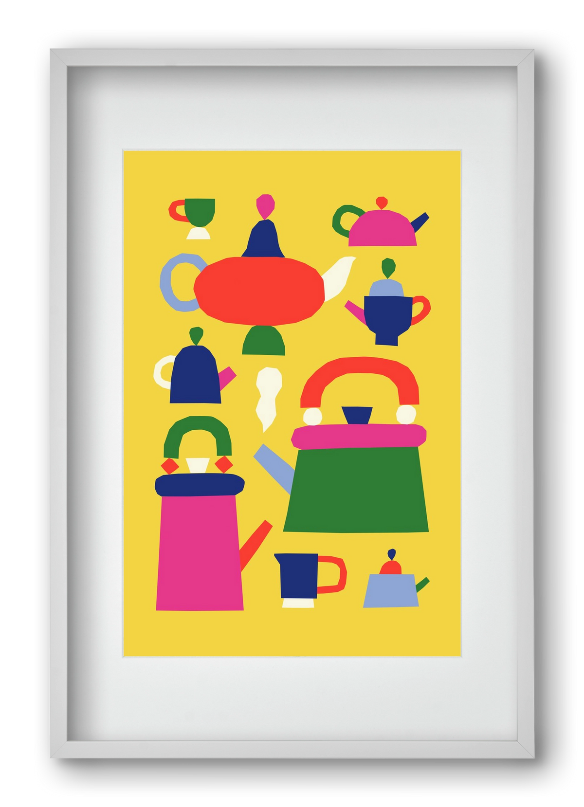 Tea Time, 40x60 cm (30x45 cm), Fehér keret, paszpartuval