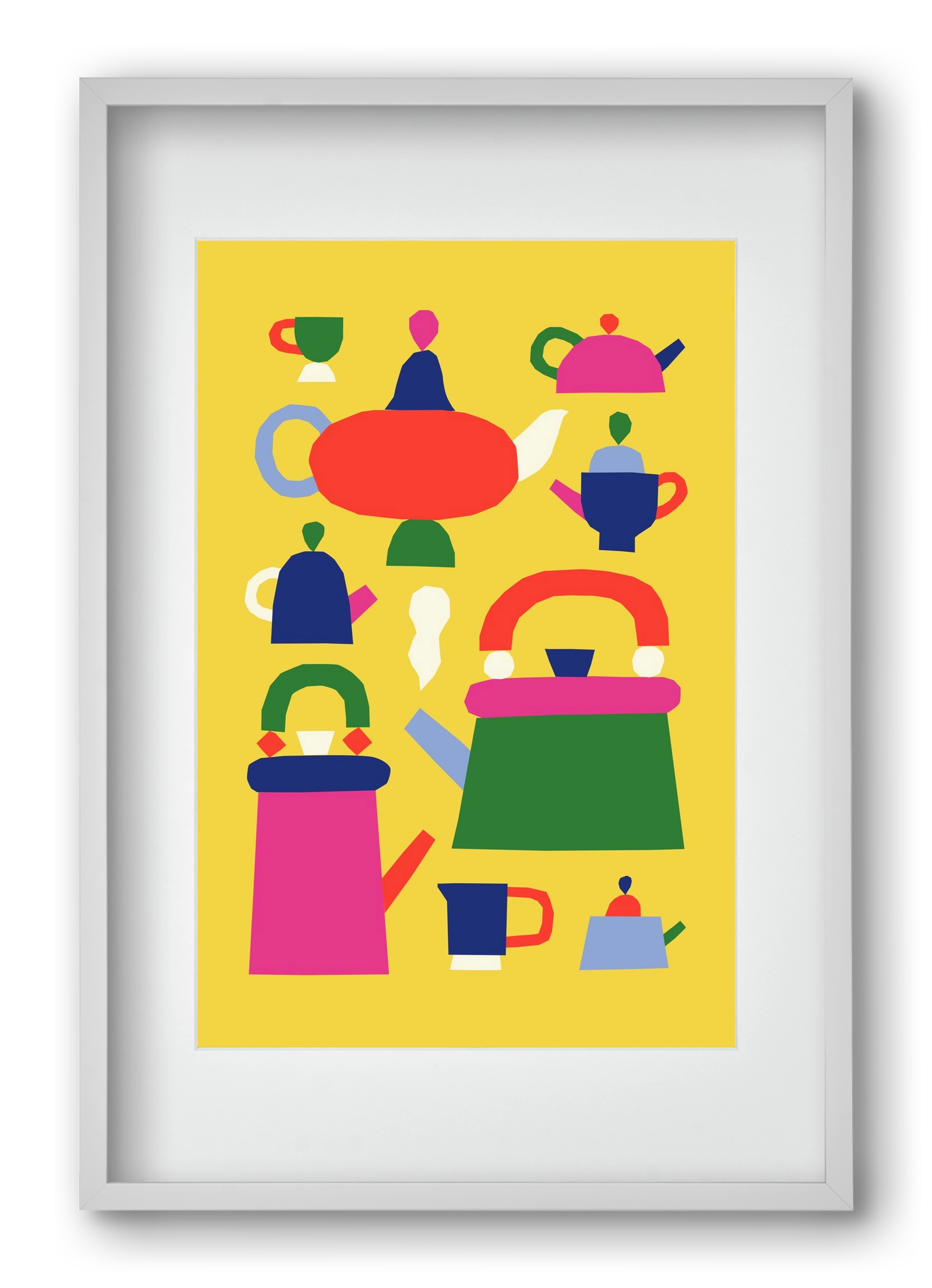 Tea Time, 40x60 cm (30x45 cm), Fehér keret, paszpartuval