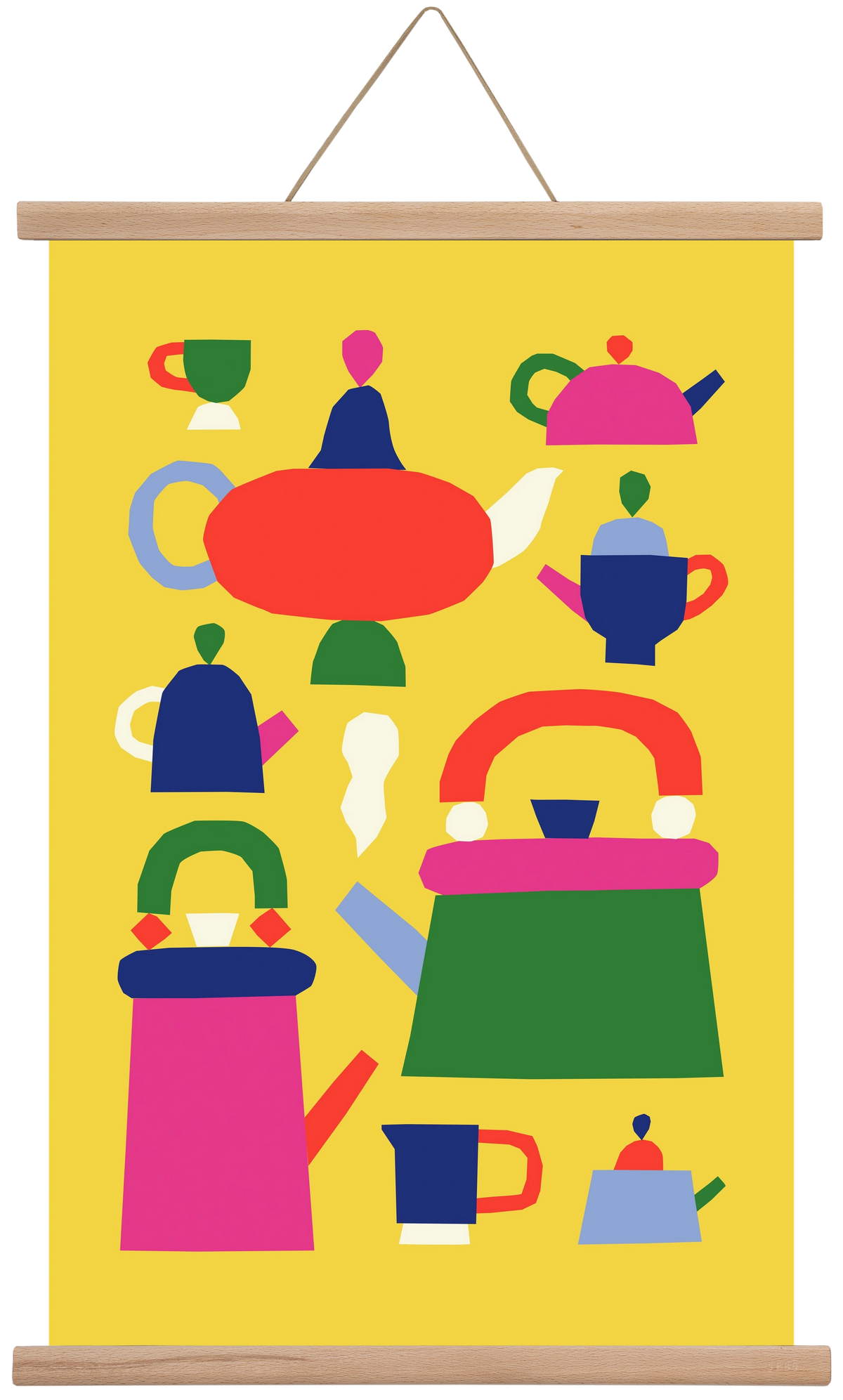 Tea Time, 40x60 cm (40x60 cm), Tölgy akasztó