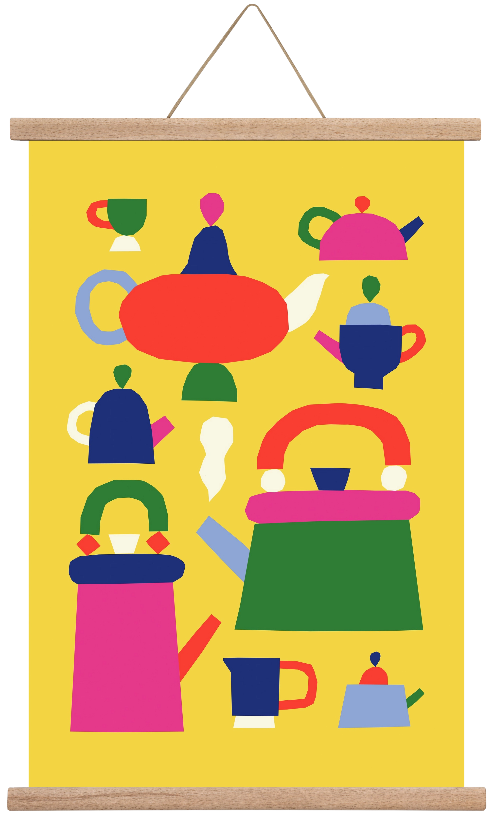 Tea Time, 40x60 cm (40x60 cm), Tölgy akasztó