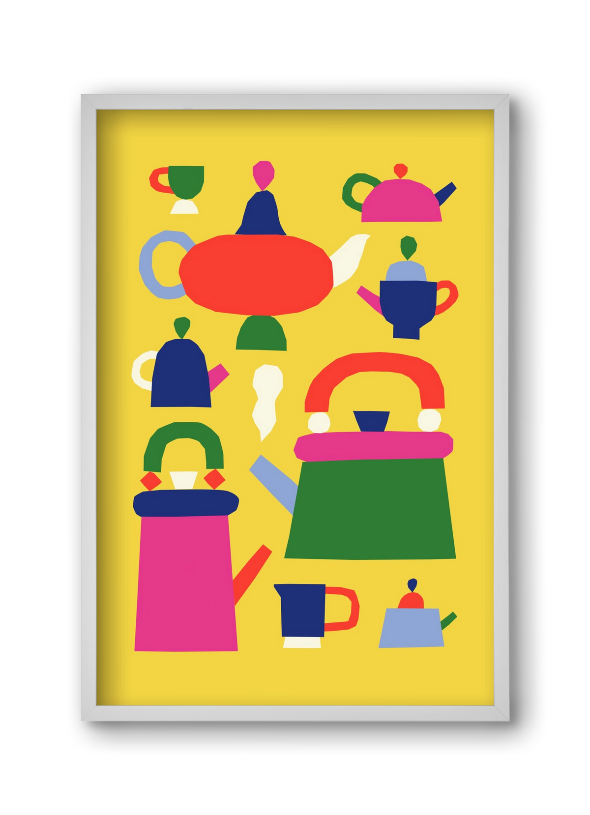 Tea Time, 30x45 cm (30x45 cm), Fehér keret