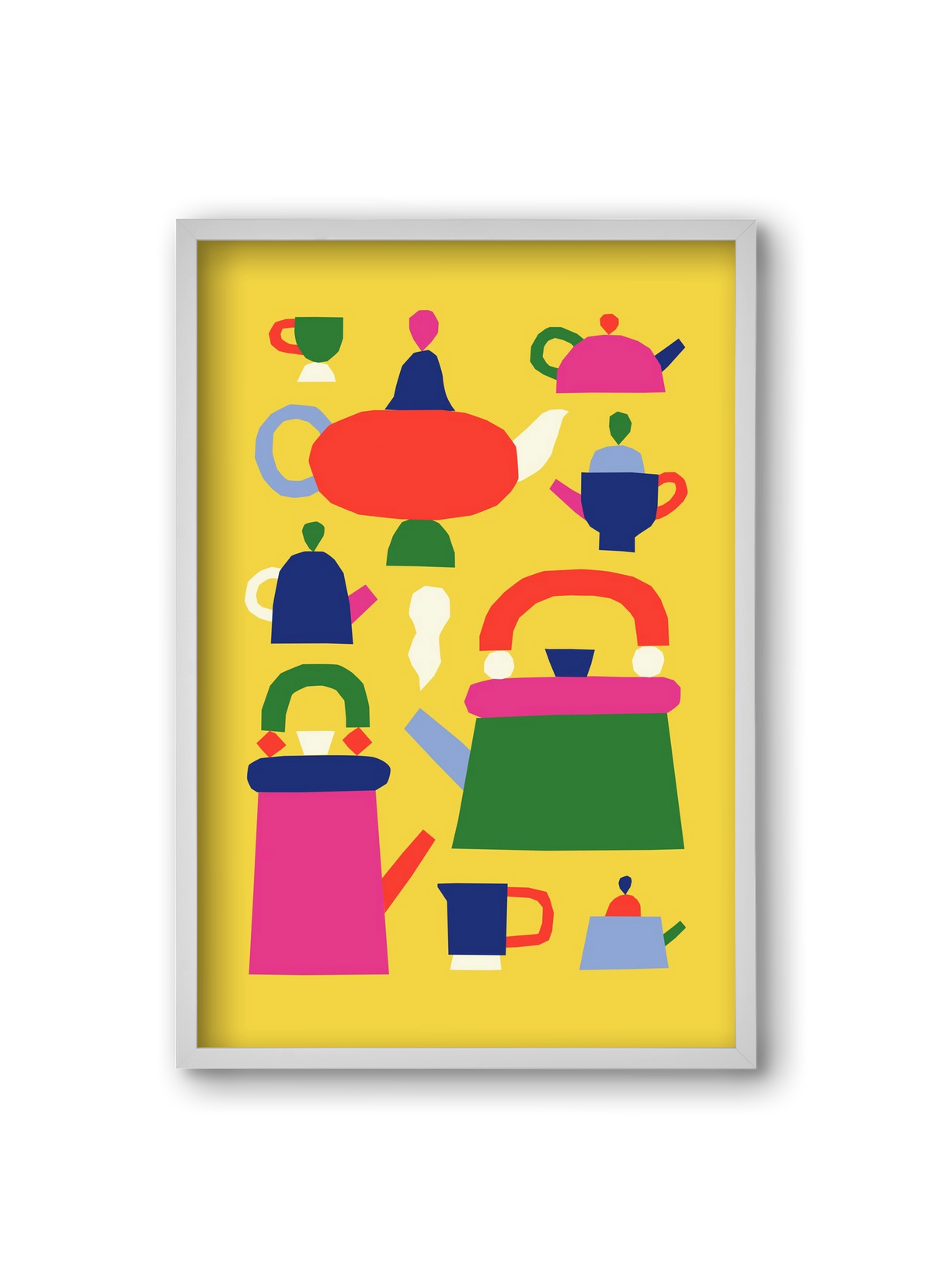 Tea Time, 20x30 cm (20x30 cm), Fehér keret