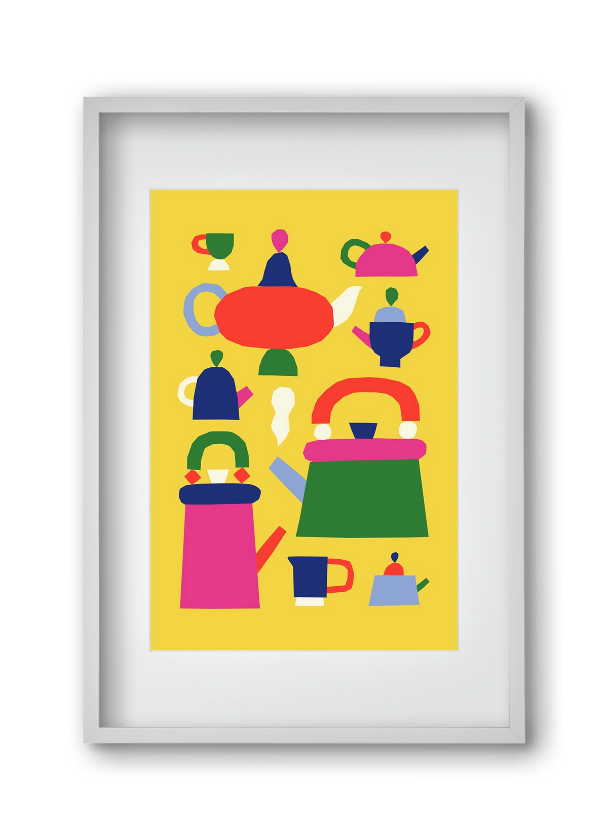 Tea Time, 30x45 cm (20x30 cm), Fehér keret, paszpartuval