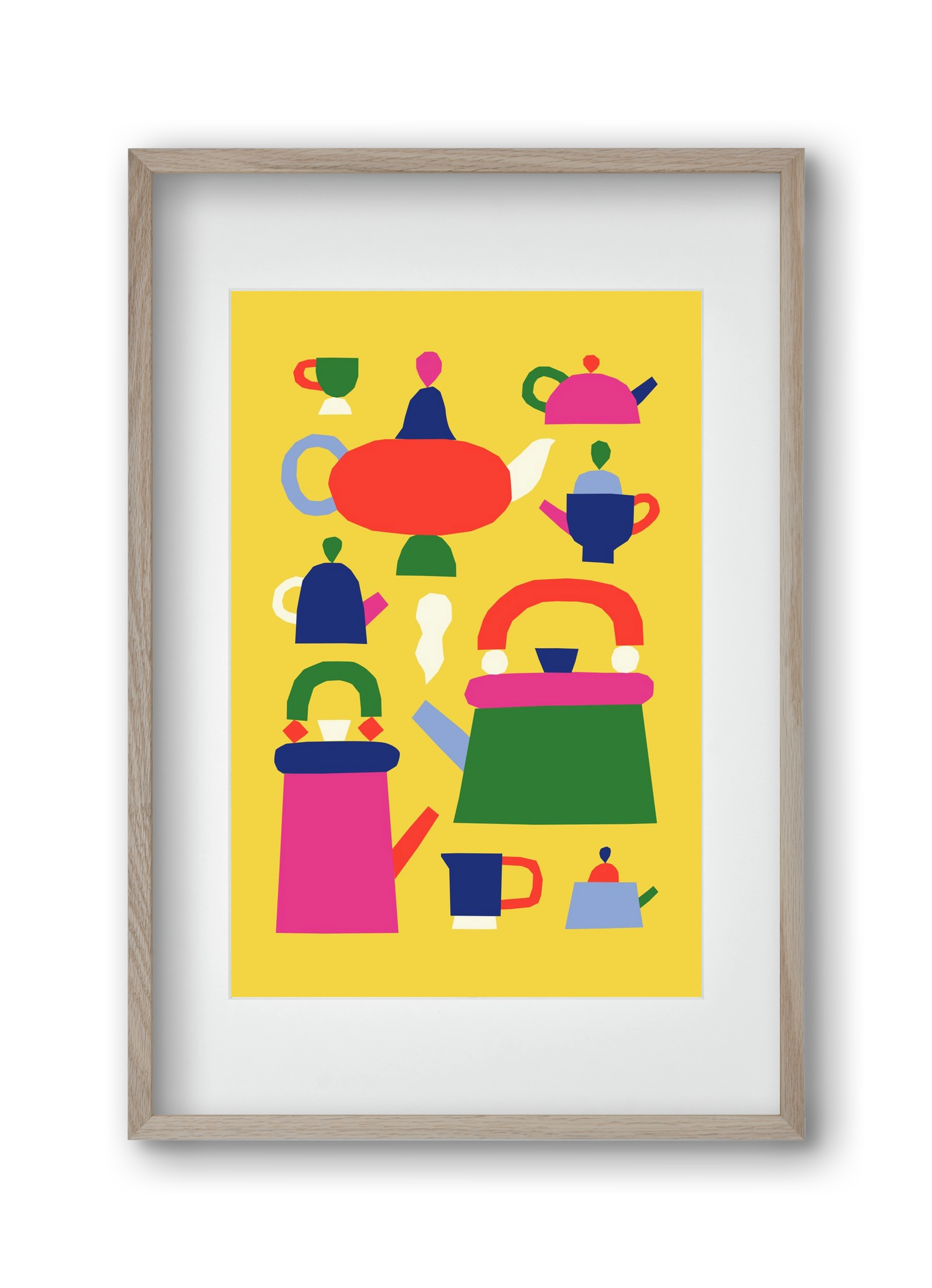 Tea Time, 30x45 cm (20x30 cm), Tölgy keret, paszpartuval