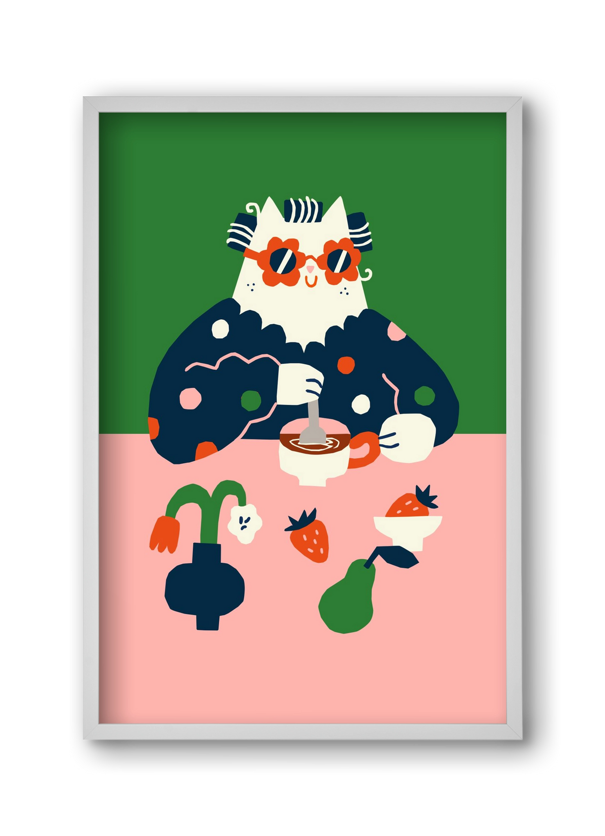 Good Morning, 30x45 cm (30x45 cm), Fehér keret