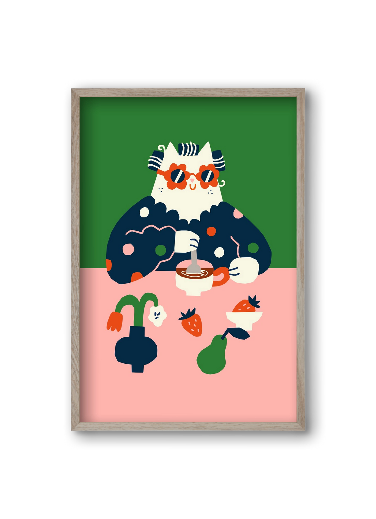 Good Morning, 20x30 cm (20x30 cm), Tölgy keret