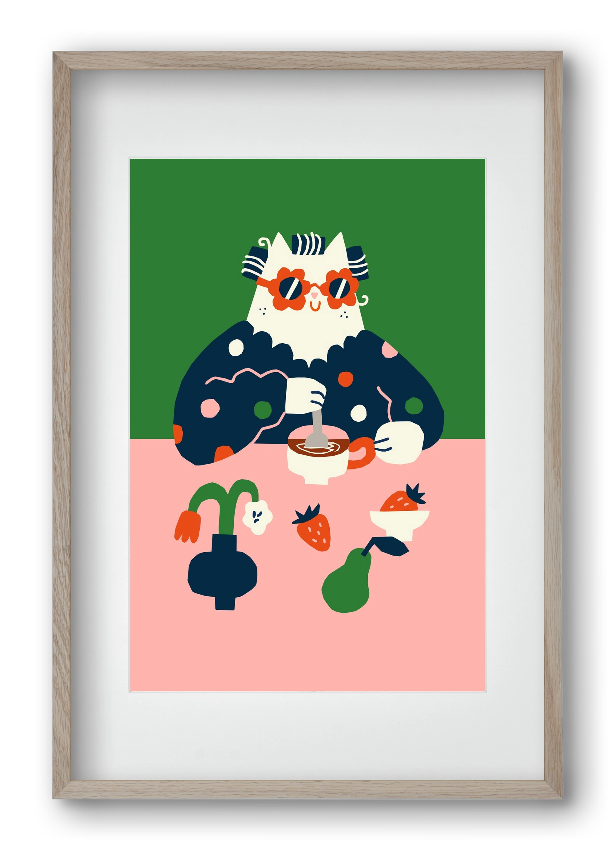 Good Morning, 40x60 cm (30x45 cm), Tölgy keret, paszpartuval