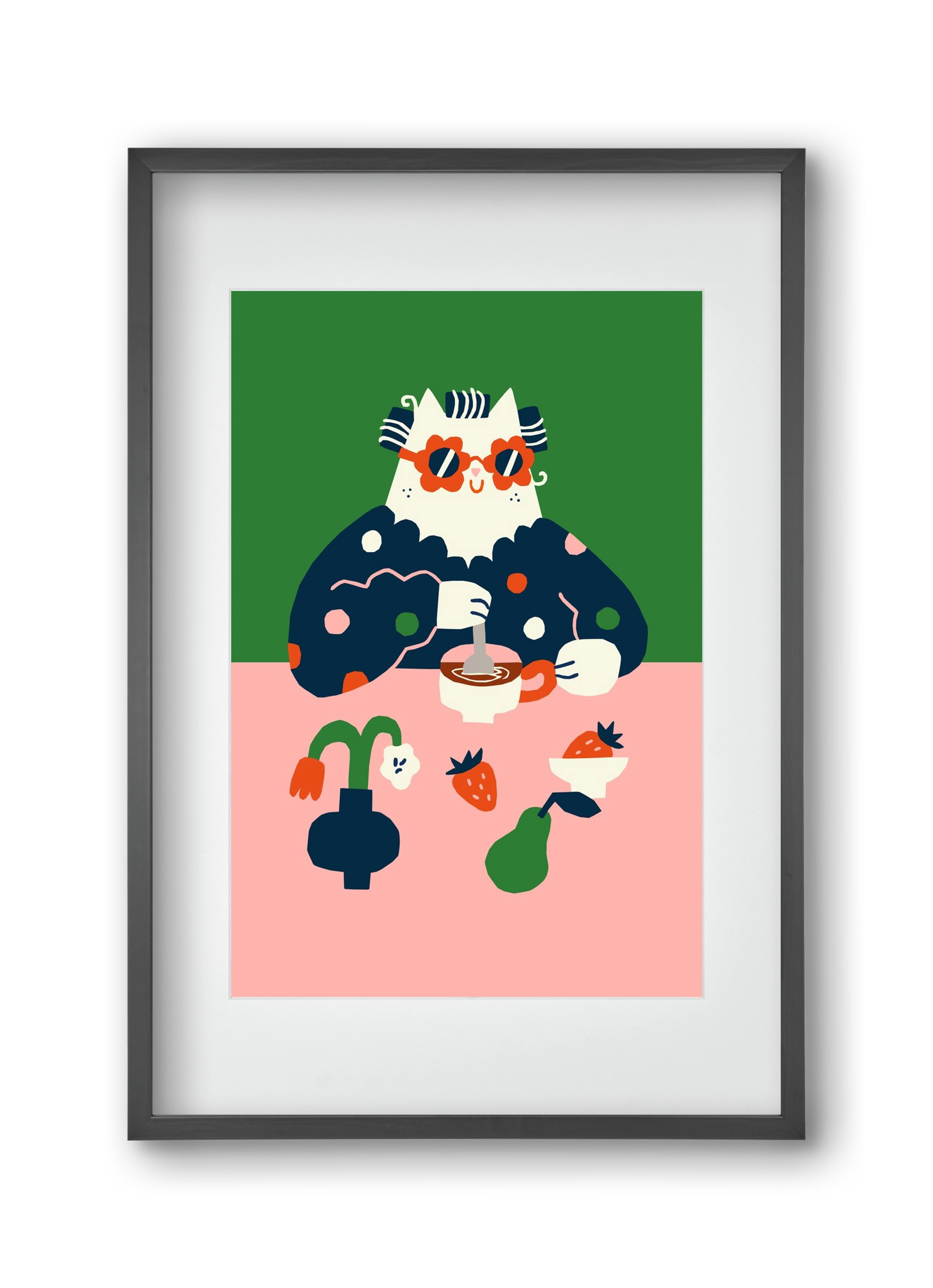 Good Morning, 30x45 cm (20x30 cm), Fekete keret, paszpartuval