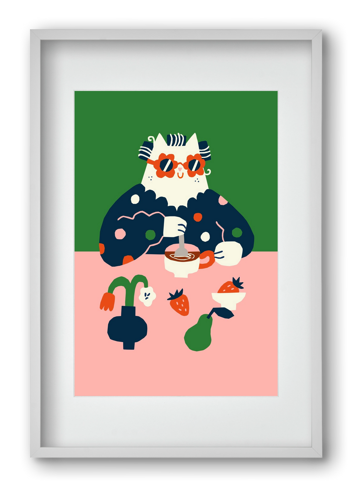 Good Morning, 40x60 cm (30x45 cm), Fehér keret, paszpartuval