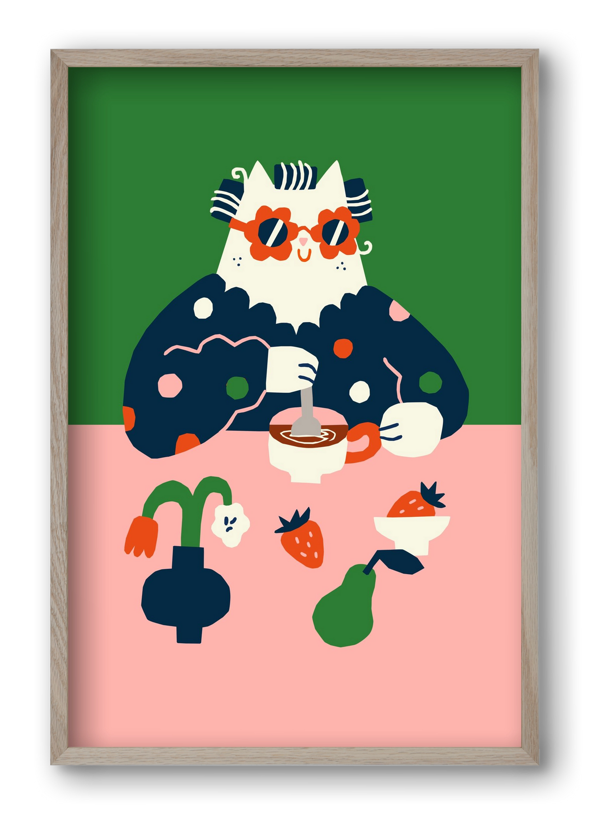 Good Morning, 40x60 cm (40x60 cm), Tölgy keret