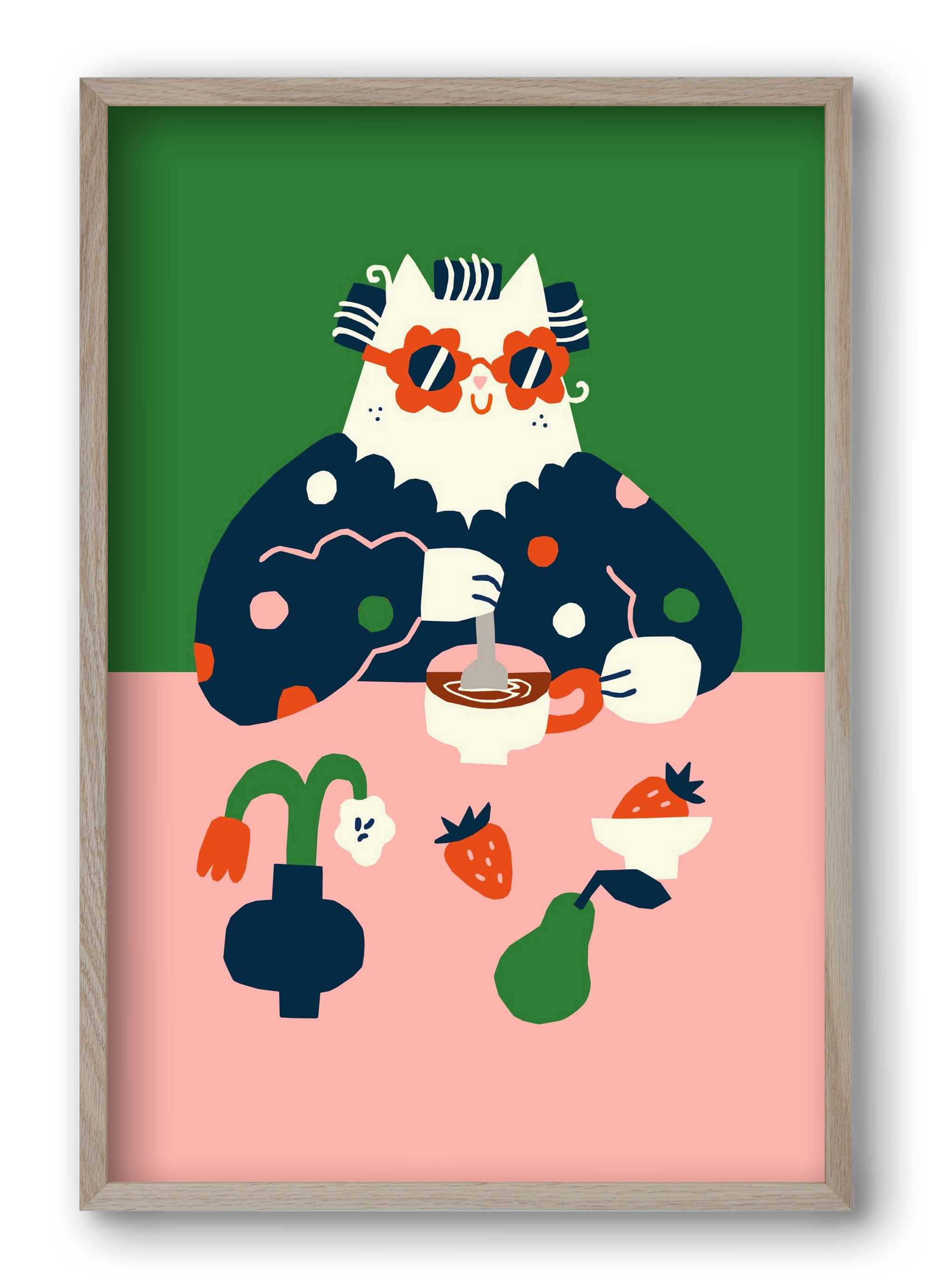 Good Morning, 40x60 cm (40x60 cm), Tölgy keret