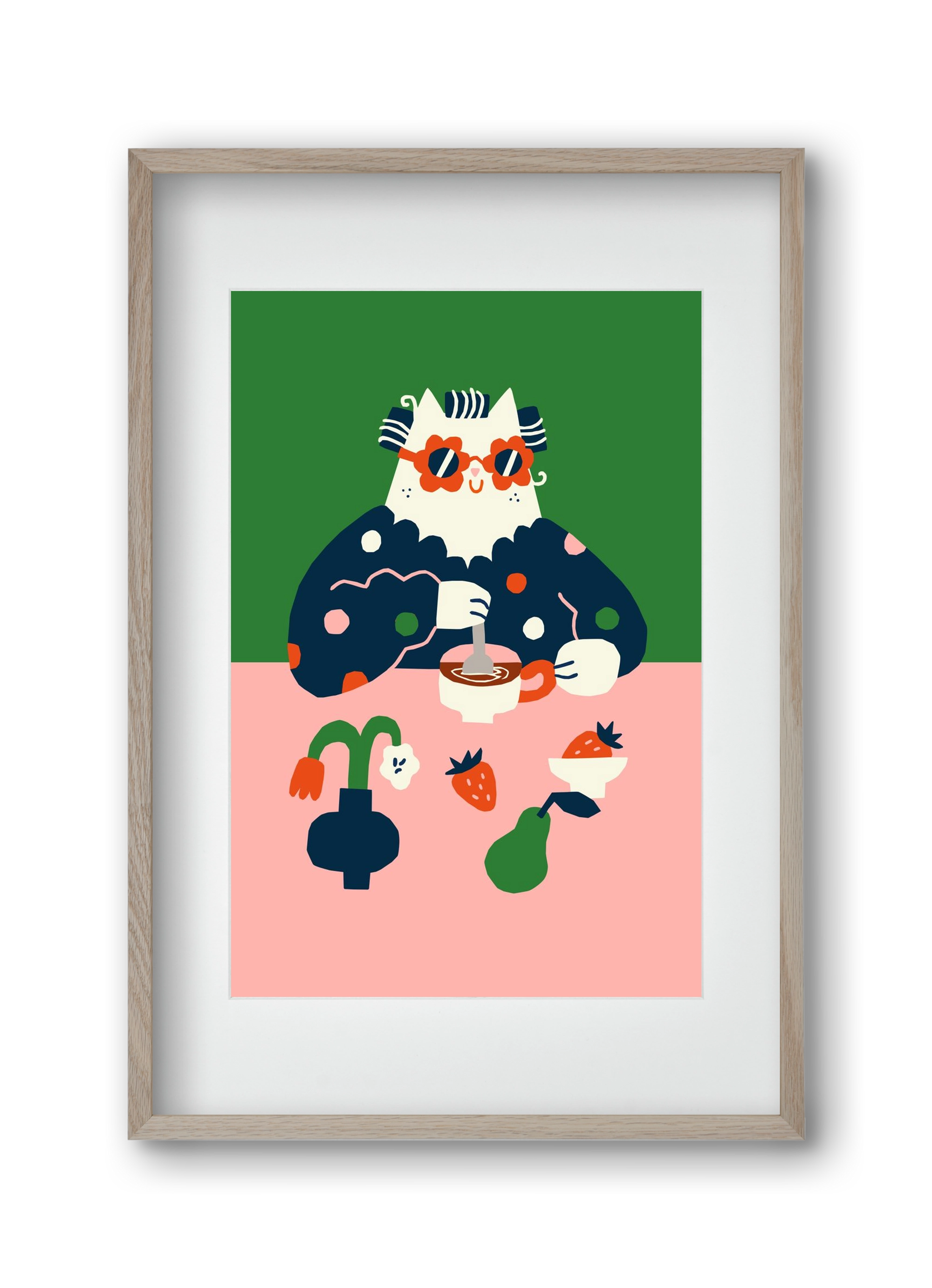 Good Morning, 30x45 cm (20x30 cm), Tölgy keret, paszpartuval