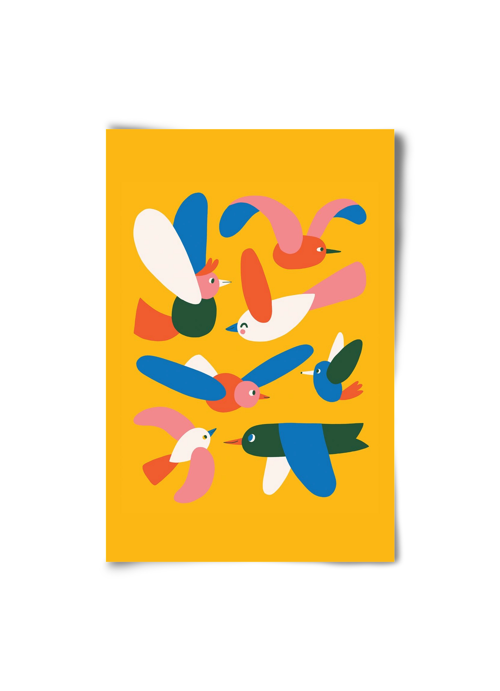 Happy Birds, 20x30 cm, Keret nélkül