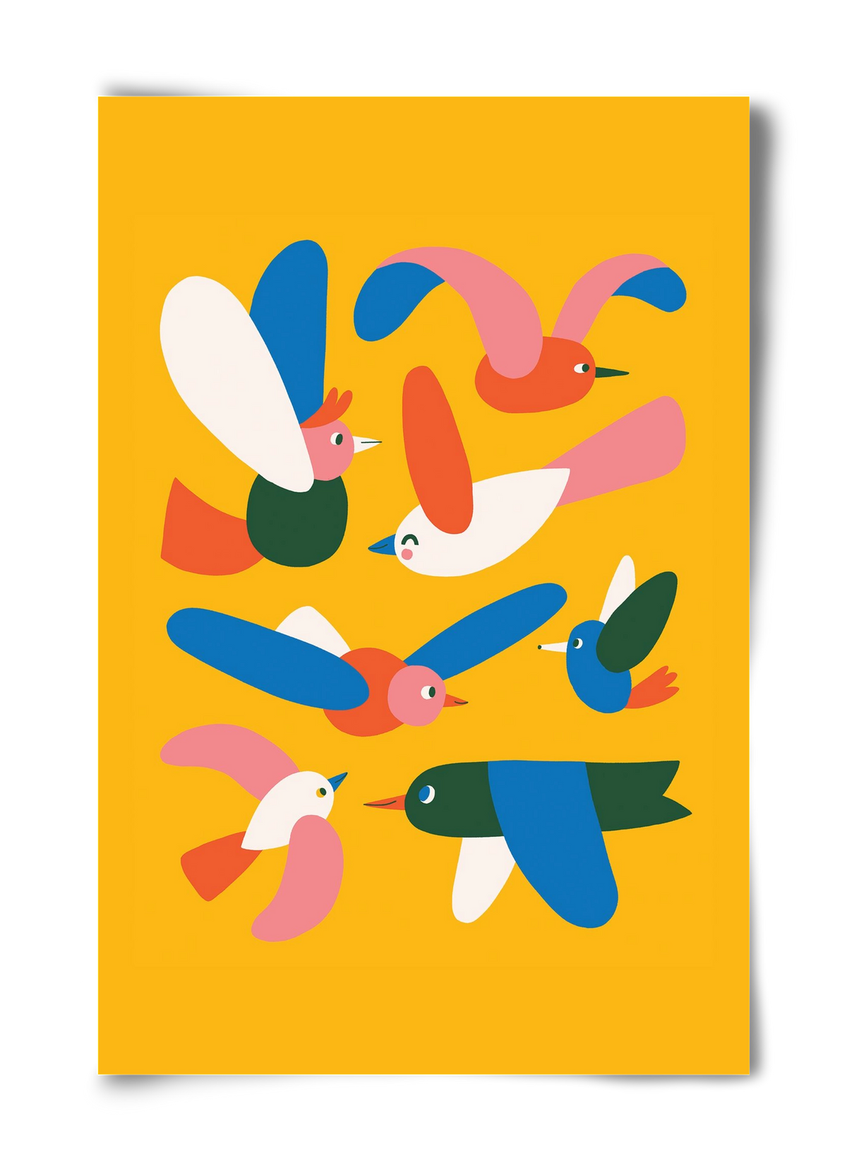 Happy Birds, 40x60 cm, Keret nélkül