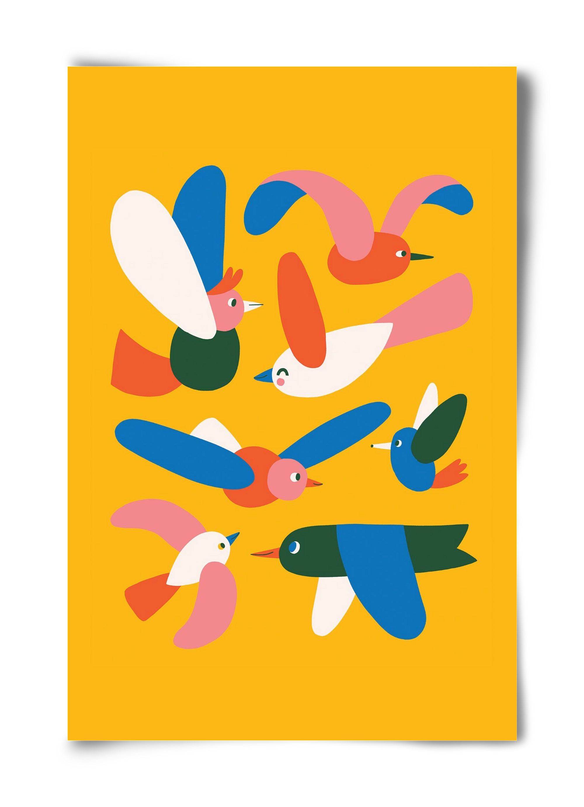 Happy Birds, 40x60 cm, Keret nélkül