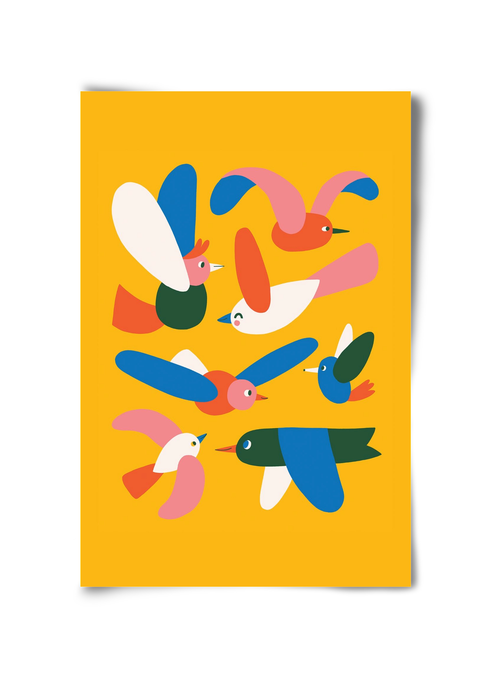 Happy Birds, 30x45 cm, Keret nélkül