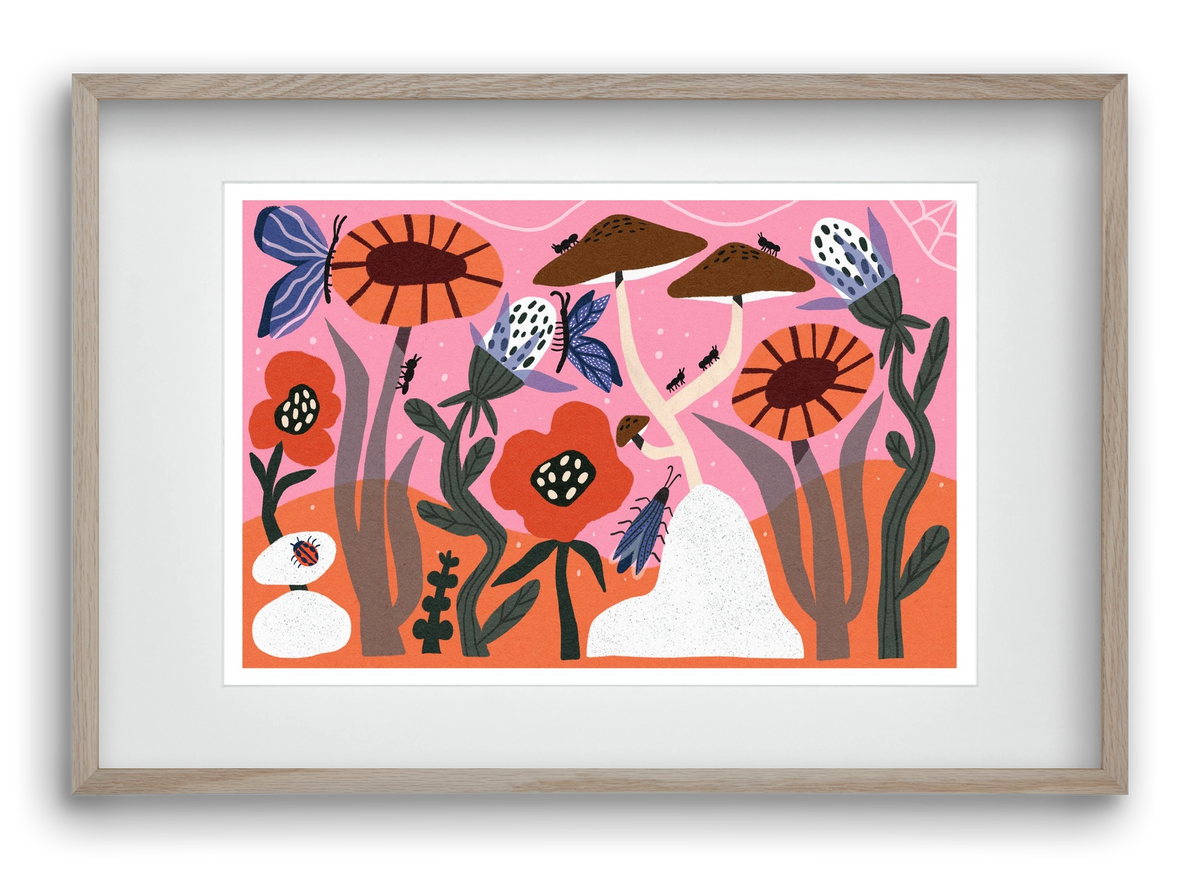 Secret Garden, 60x40 cm (45x30 cm), Tölgy keret, paszpartuval