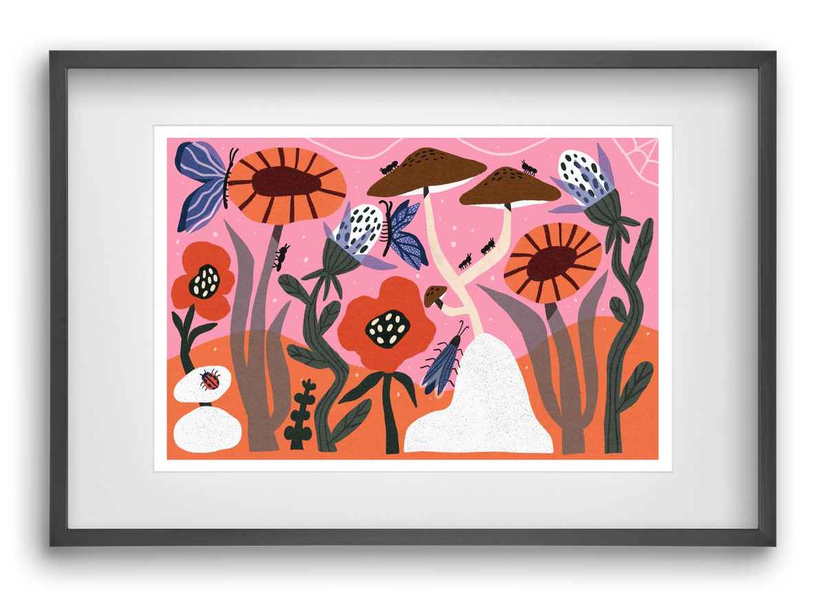 Secret Garden, 60x40 cm (45x30 cm), Fekete keret, paszpartuval