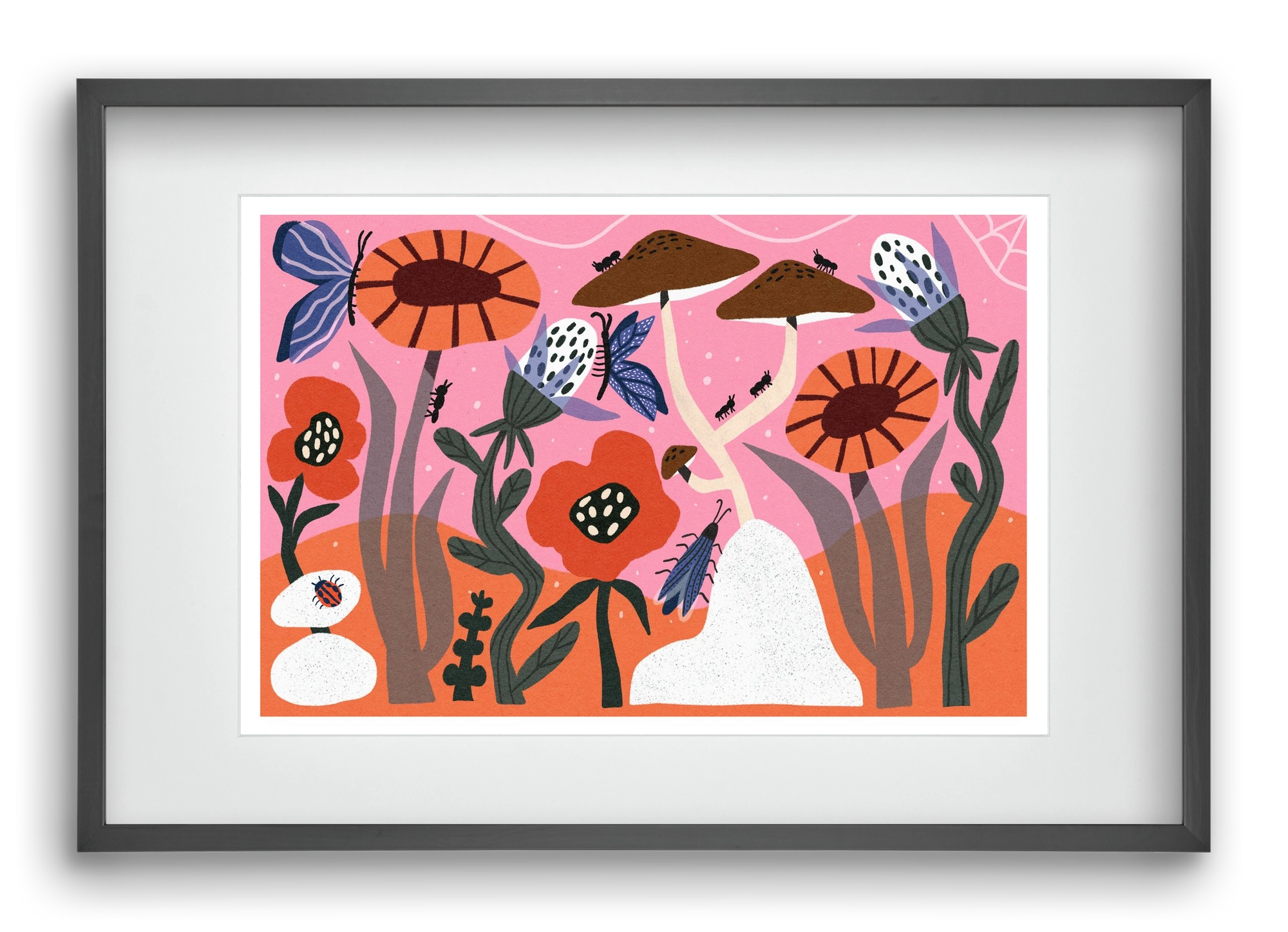 Secret Garden, 60x40 cm (45x30 cm), Fekete keret, paszpartuval