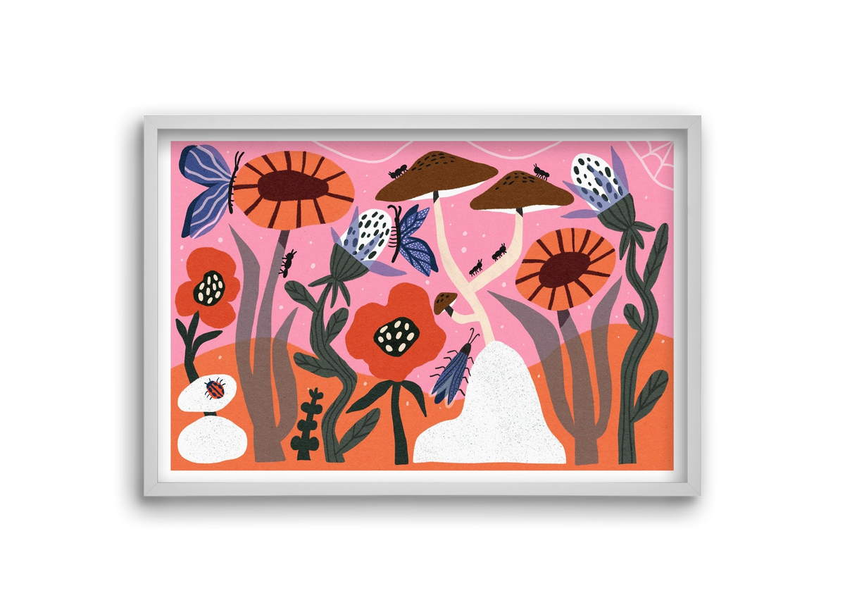 Secret Garden, 30x20 cm (30x20 cm), Fehér keret