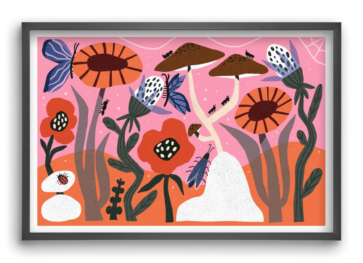 Secret Garden, 60x40 cm (60x40 cm), Fekete keret