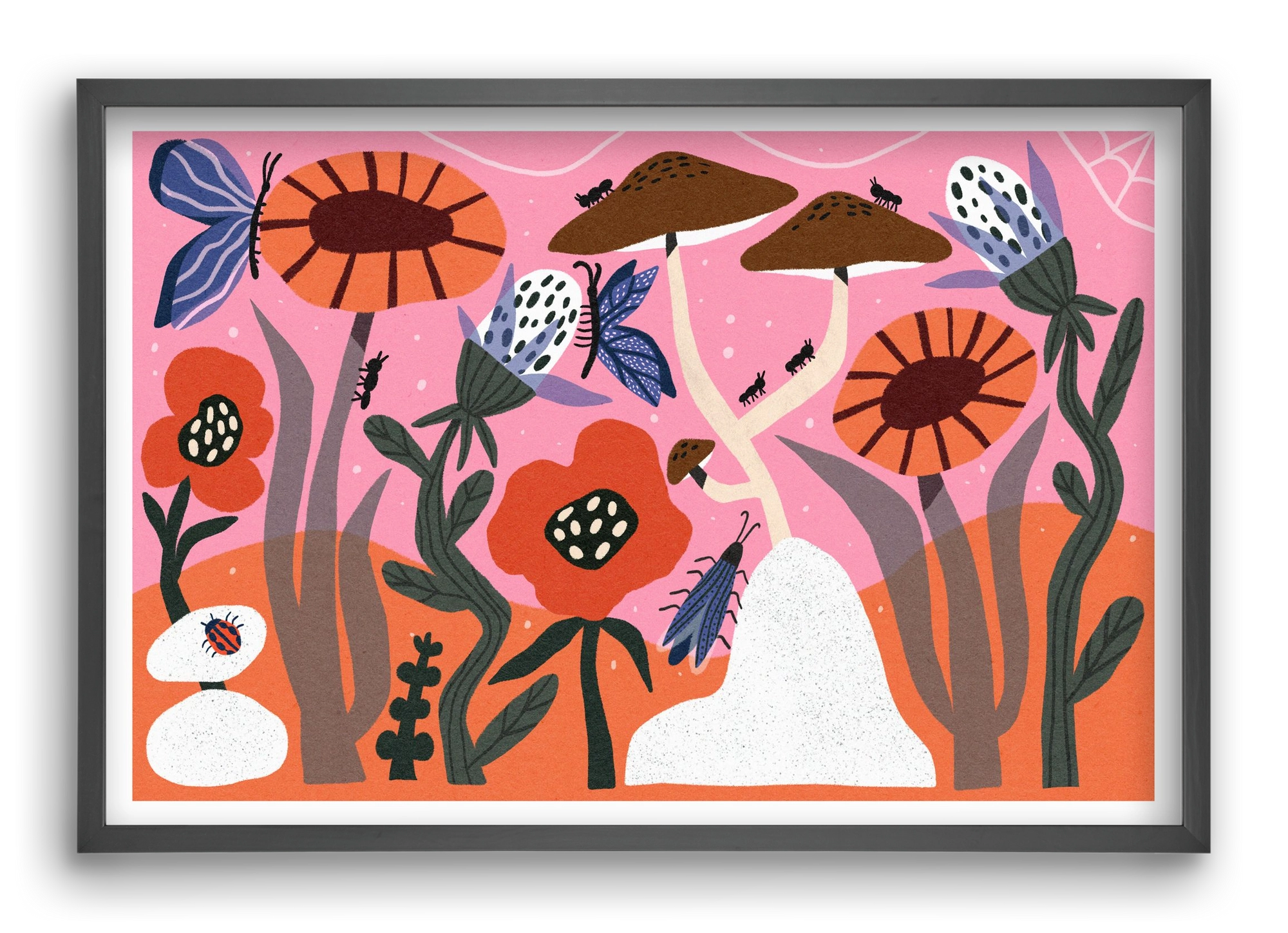 Secret Garden, 60x40 cm (60x40 cm), Fekete keret