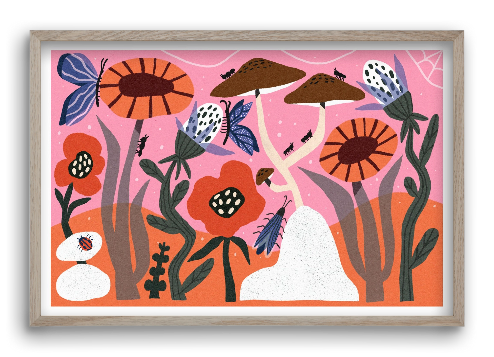 Secret Garden, 60x40 cm (60x40 cm), Tölgy keret