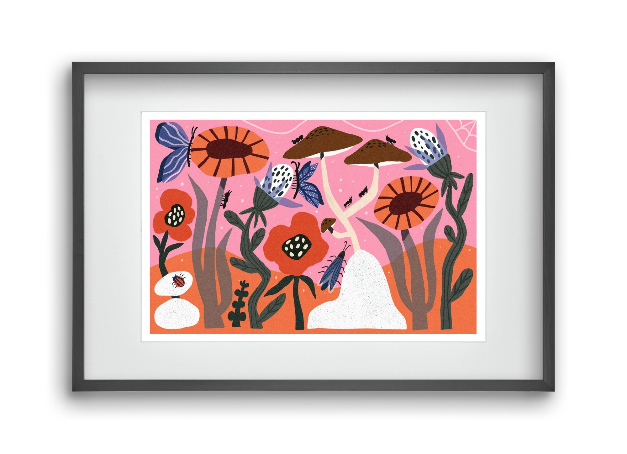 Secret Garden, 45x30 cm (30x20 cm), Fekete keret, paszpartuval