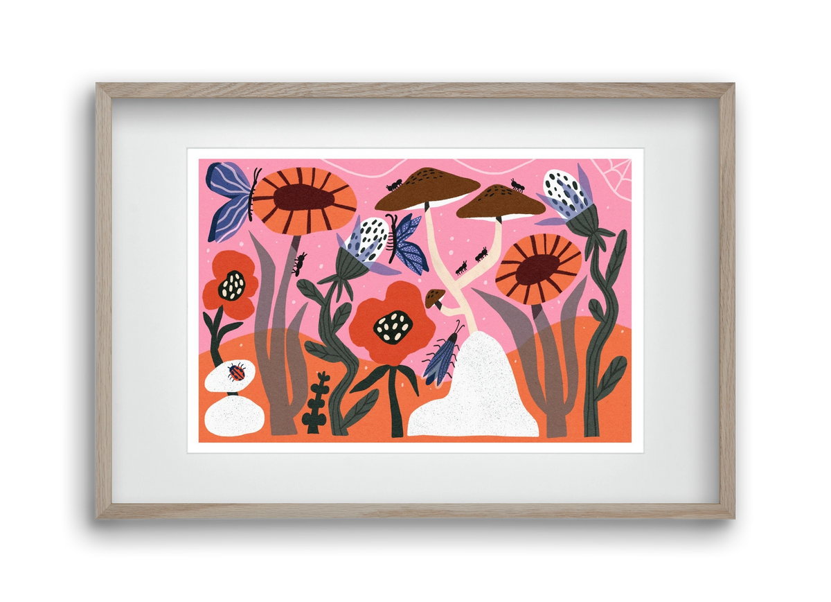 Secret Garden, 45x30 cm (30x20 cm), Tölgy keret, paszpartuval